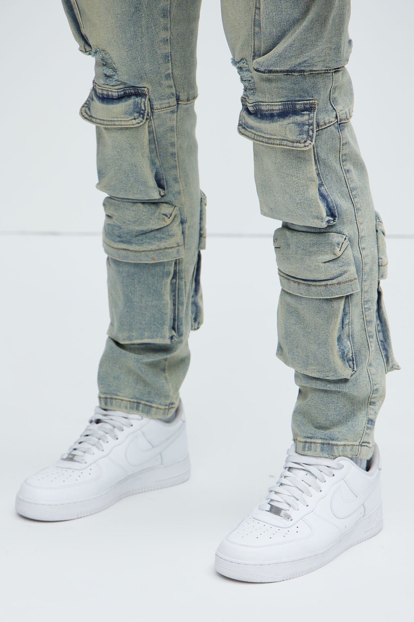 Into The Wild Cargo Slim Jeans - Vintage Wash - Image 4