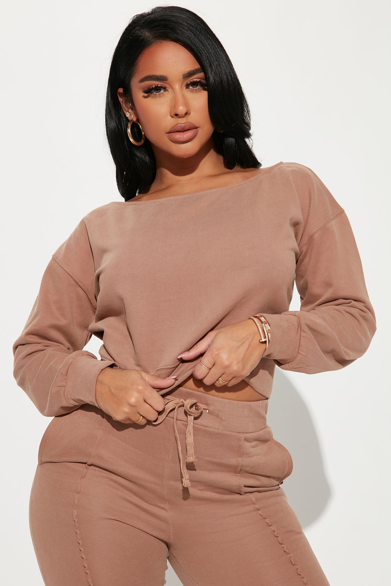 Easy Going Pant Set - Taupe - Image 3