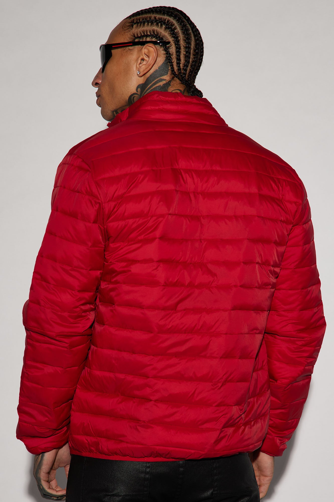 Wesley Packable Puffer Jacket - Red - Image 5