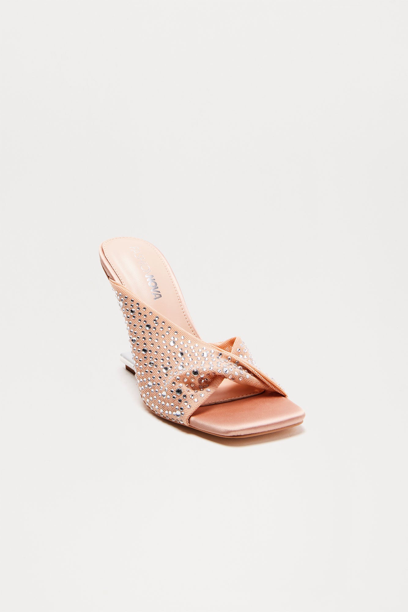 Camden Rhinestone Wedges - Nude - Image 3