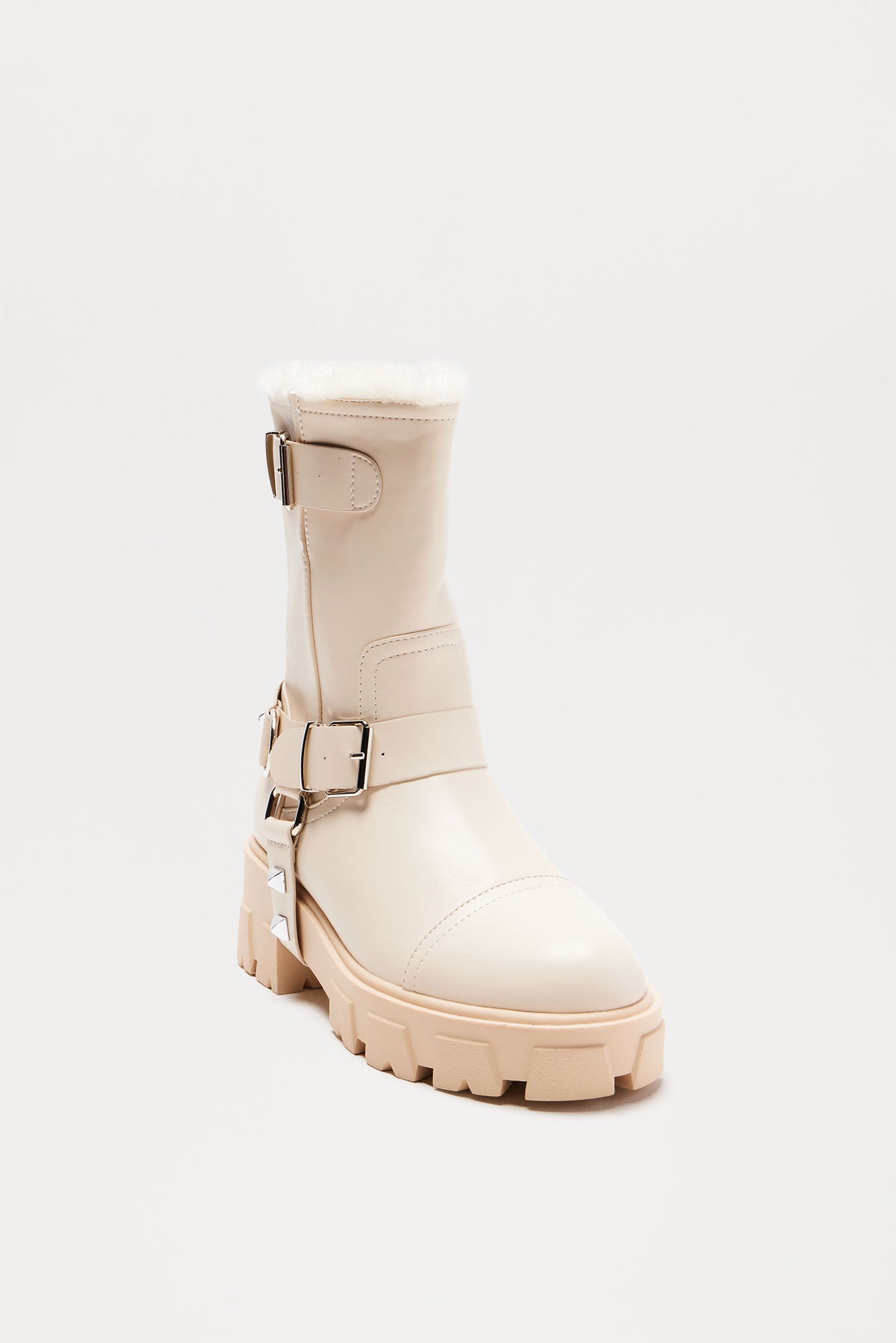 Logan Moto Booties - Cream - Image 3