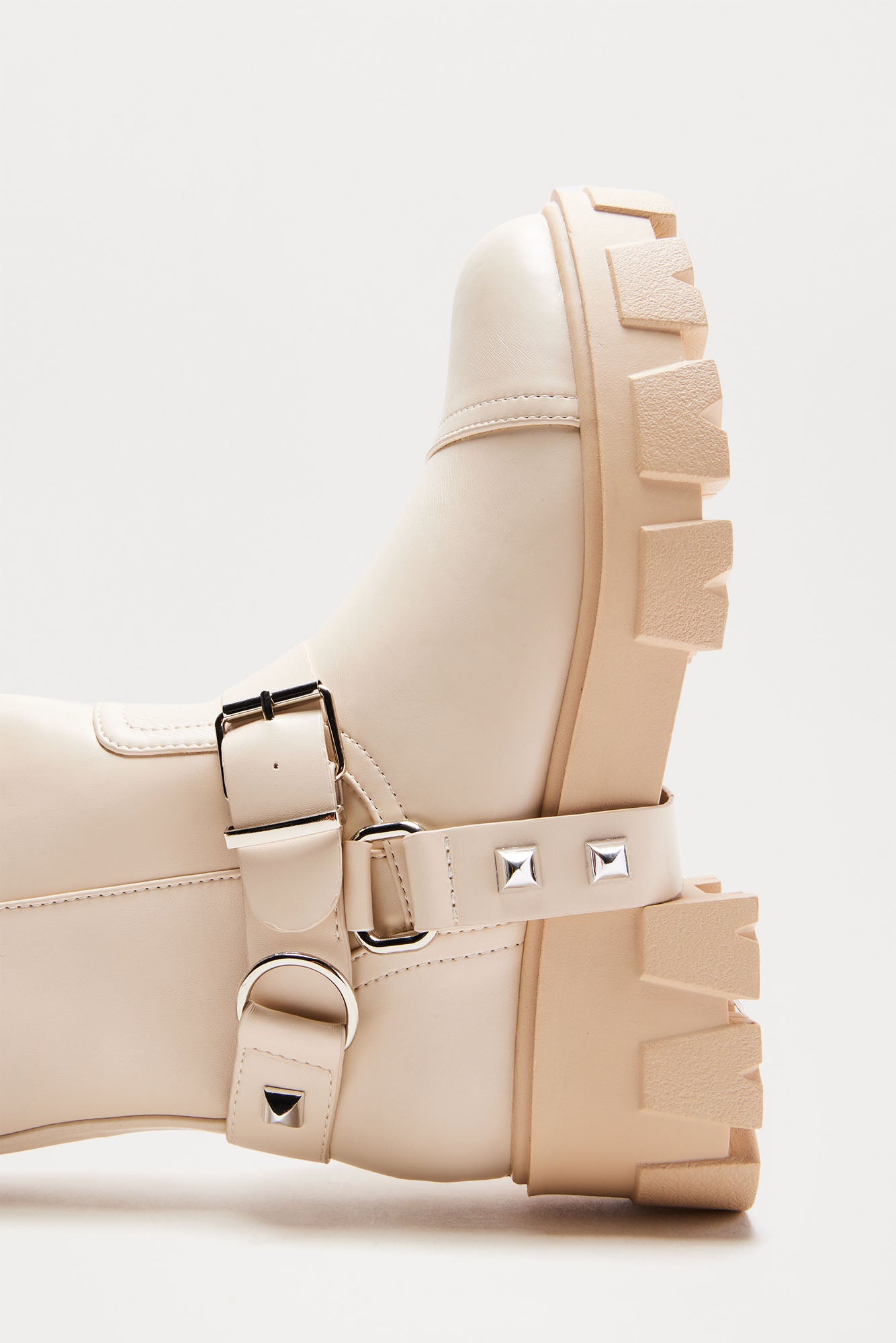 Logan Moto Booties - Cream - Image 5