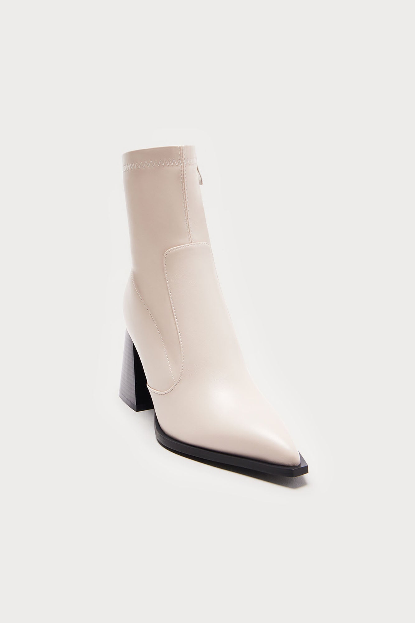Boise Heeled Booties - Cream - Image 3