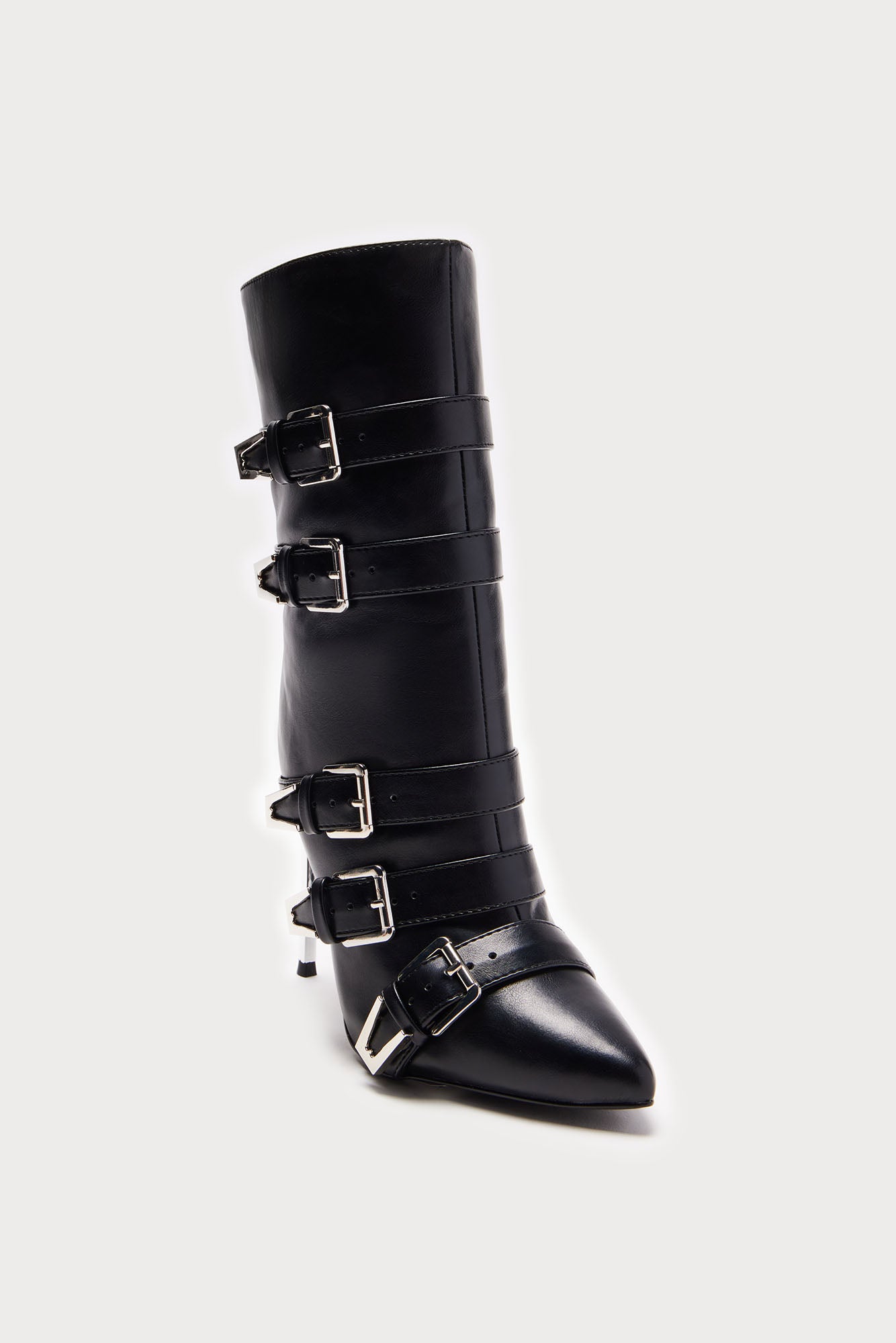 Adrian Buckle Booties - Black - Image 5