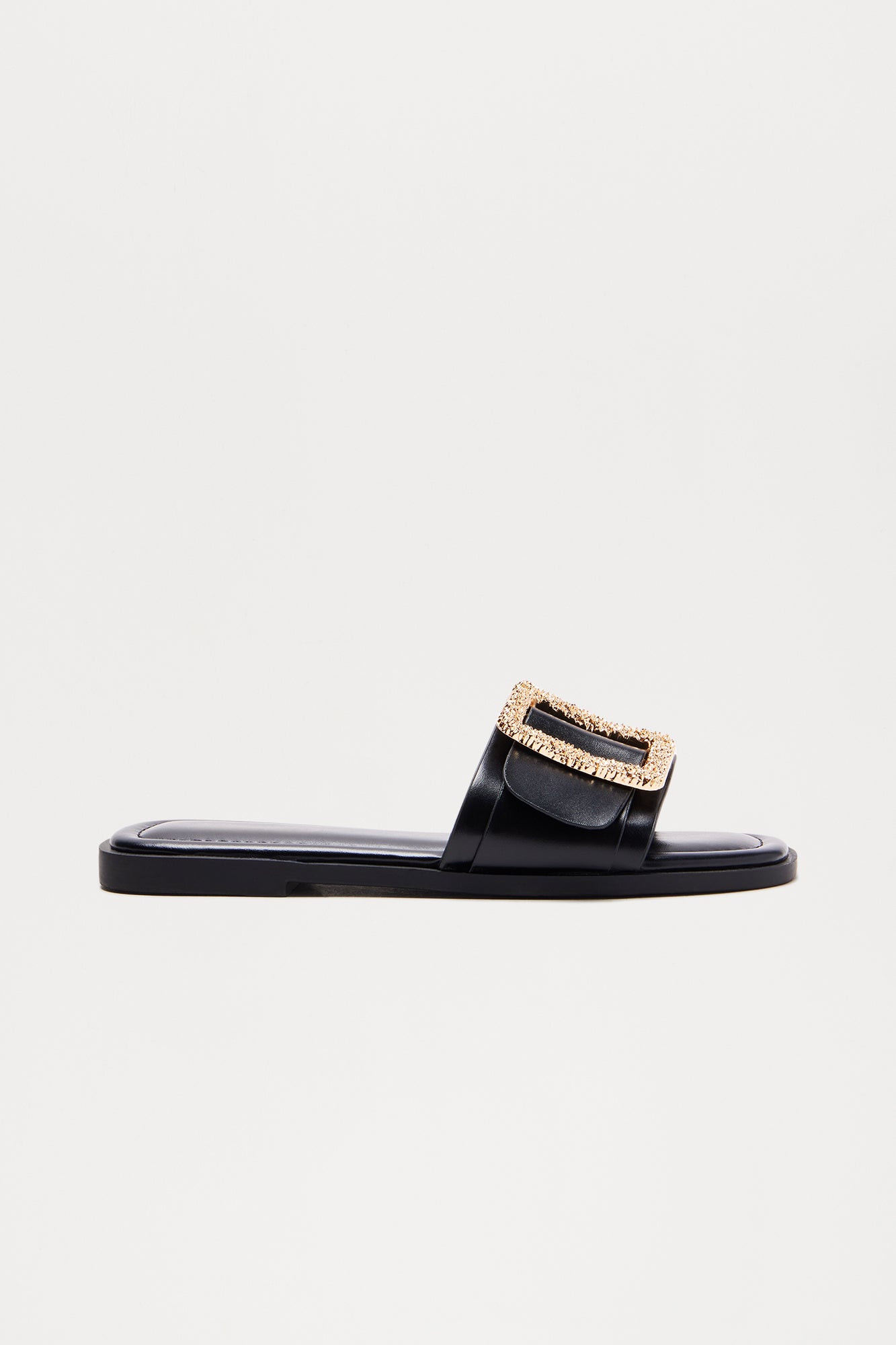 August Buckle Sandals - Black - Image 3