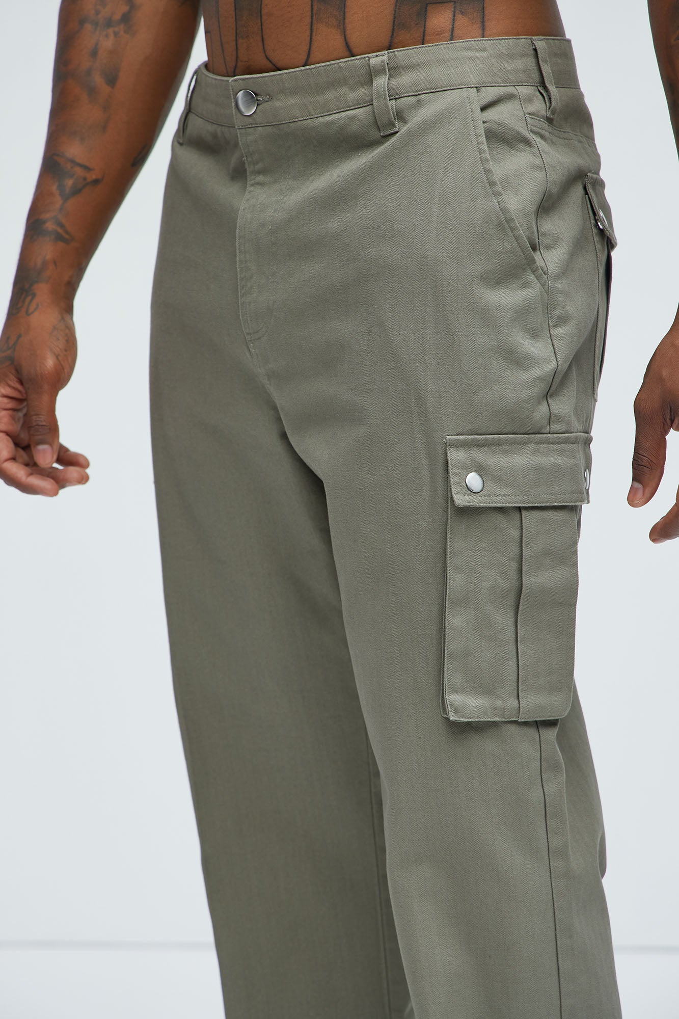 Berry Straight Cargo Pants - Olive - Image 5