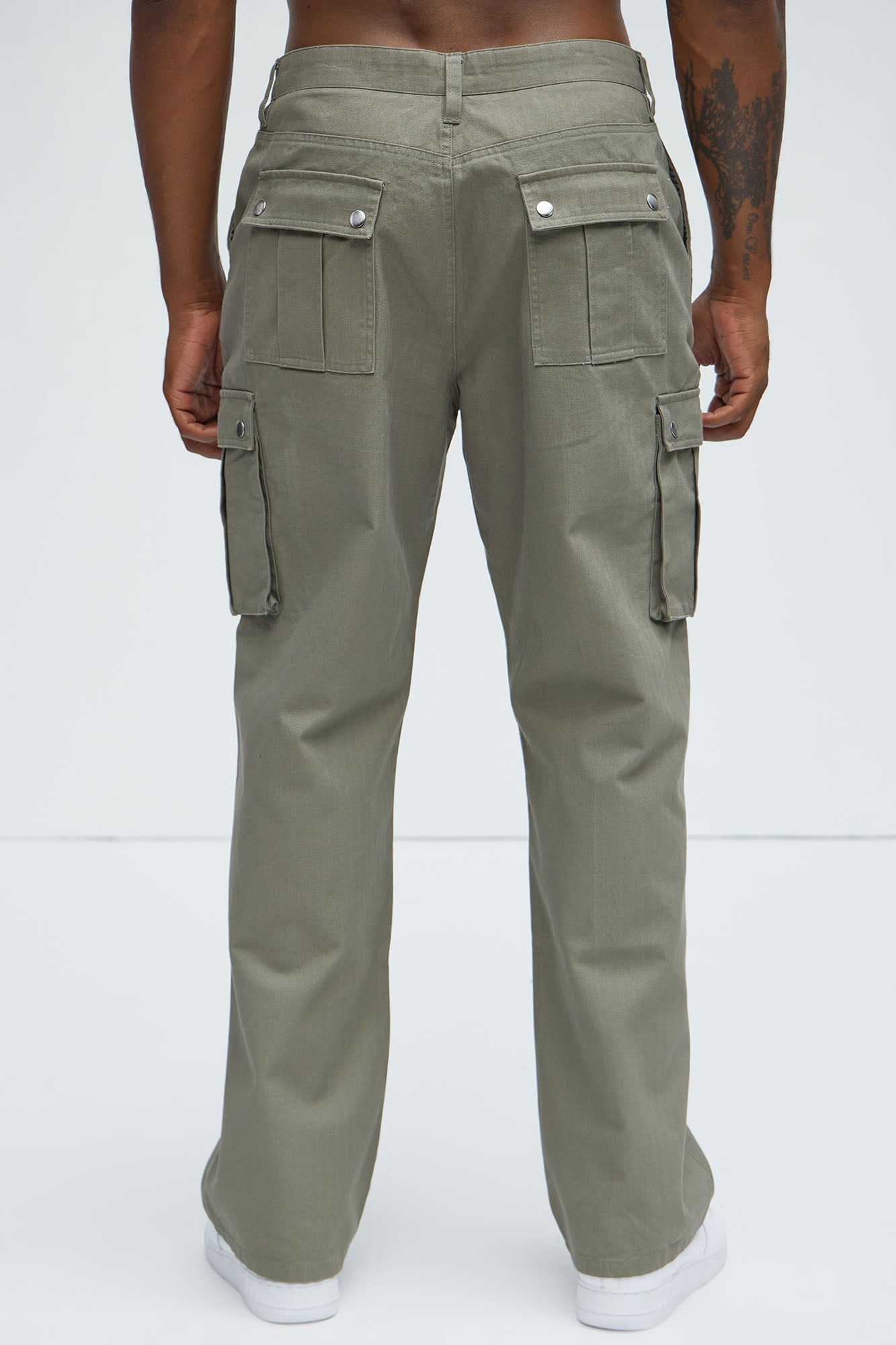 Berry Straight Cargo Pants - Olive - Image 4