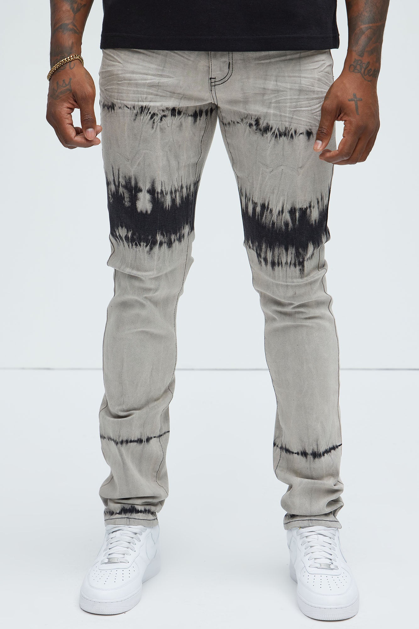 Way Out Stacked Skinny Jeans - Grey/combo - Image 3