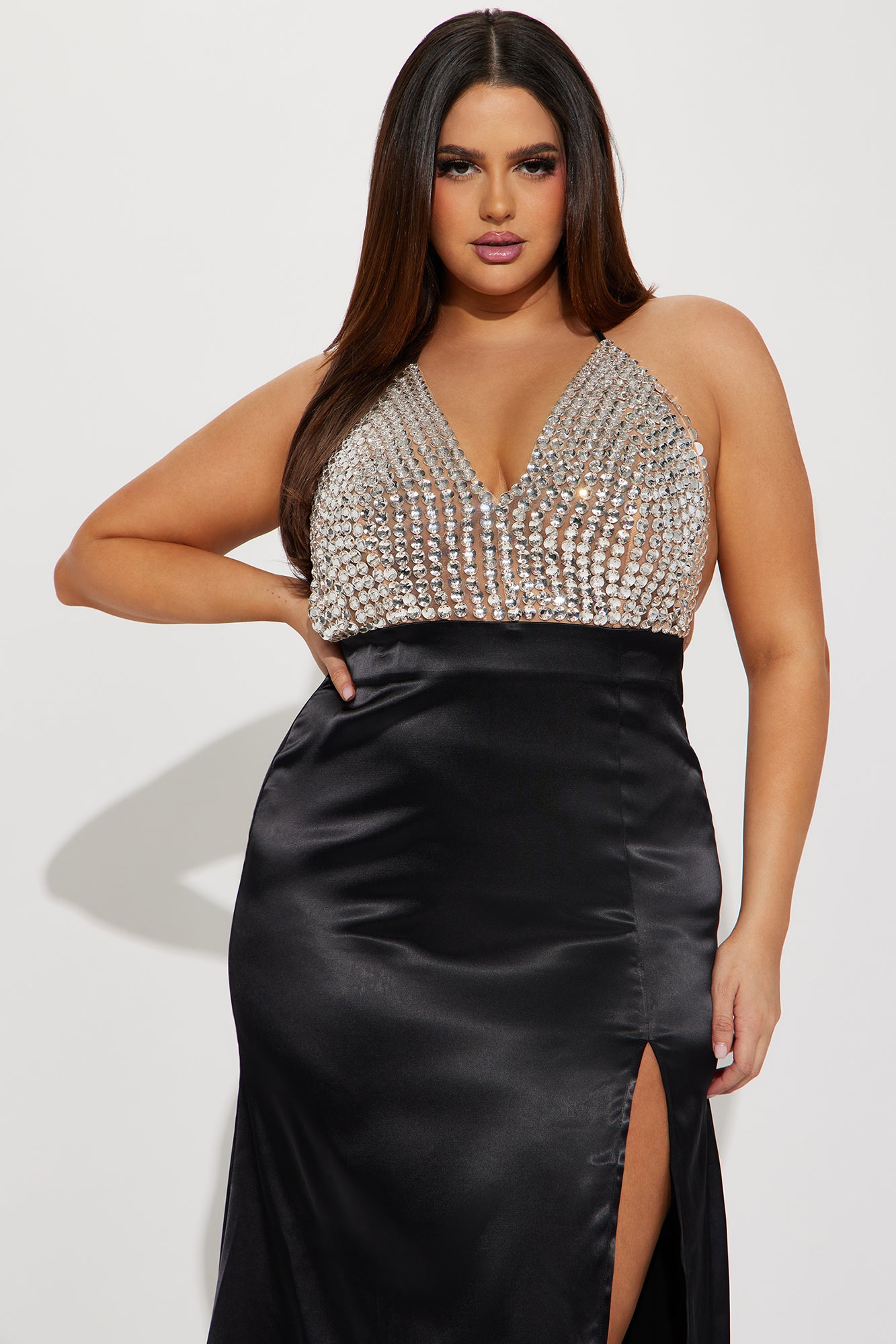 Diamonds Forever Embellished Maxi Dress - Black - Image 6