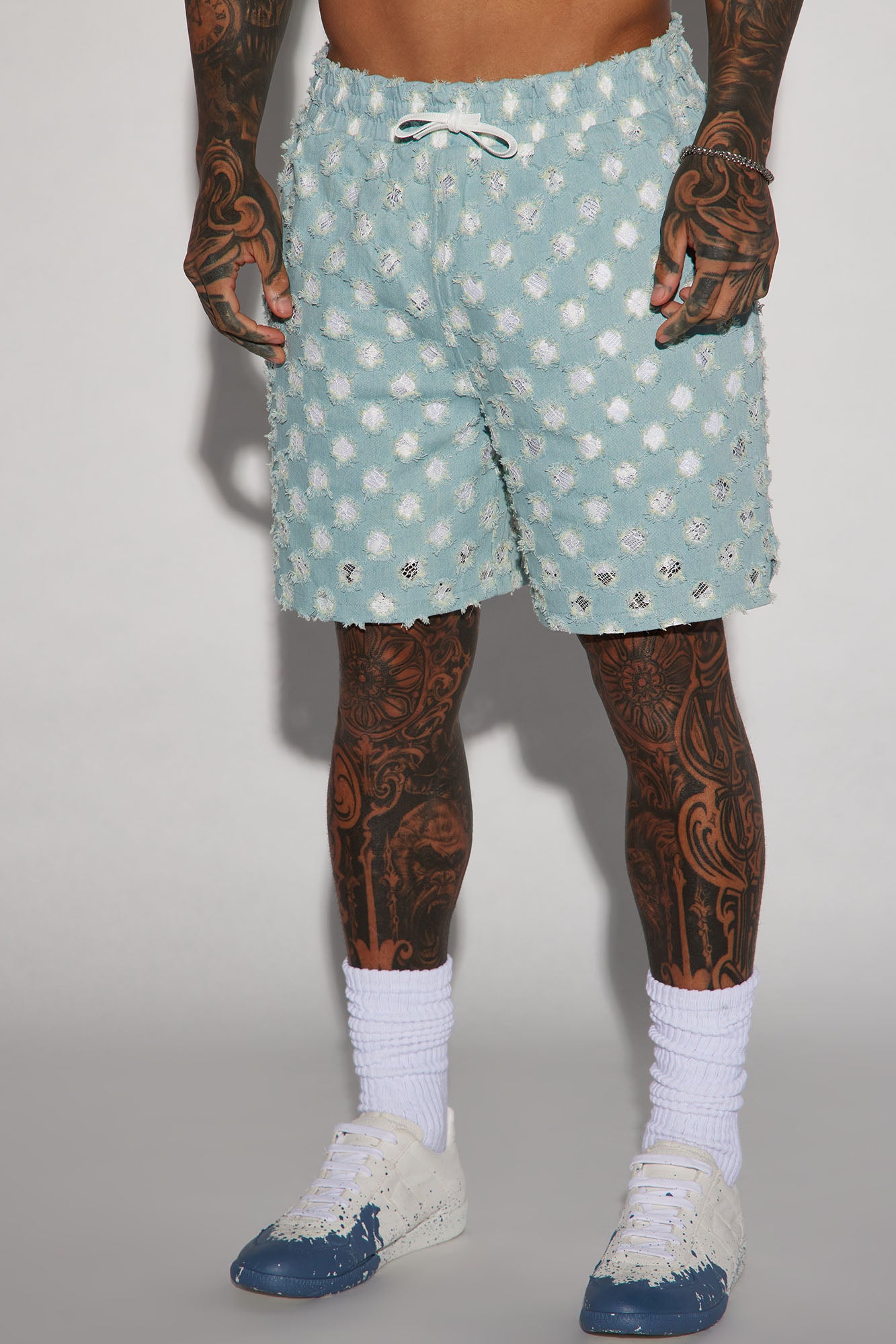 Bravo Basketball Shorts - Light Blue Wash - Image 3