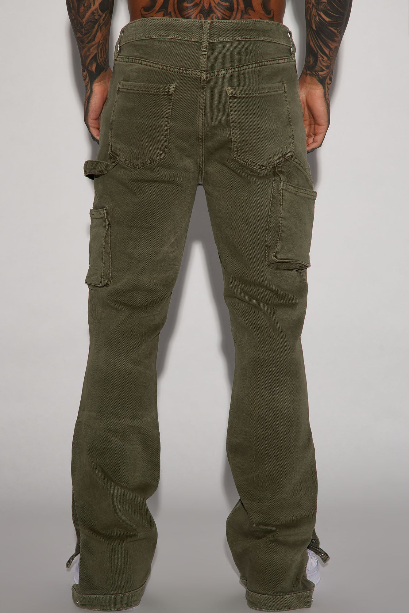 Indestructible Slim Flare Carpenter Pants - Olive - Image 6
