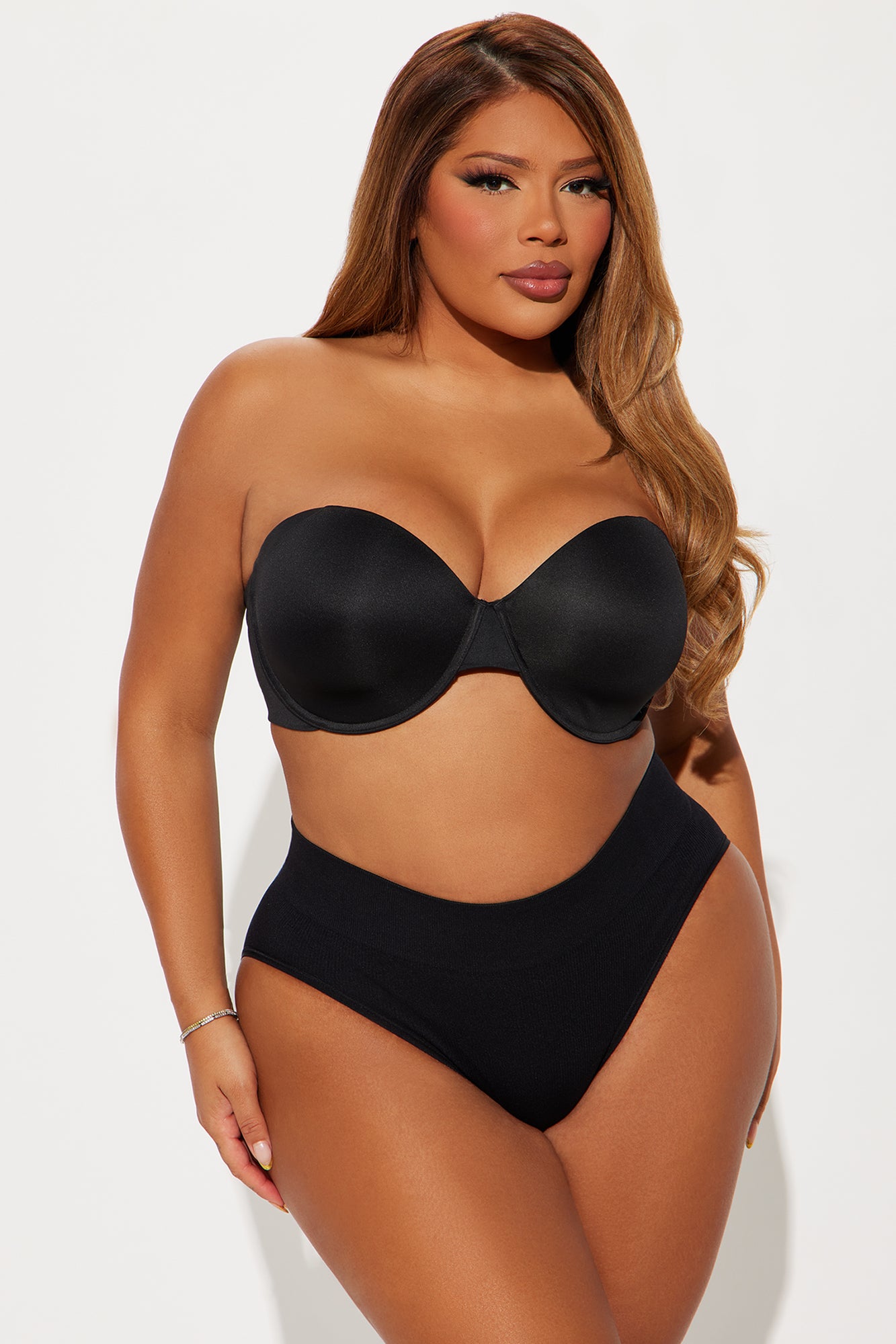 Me And You Seamless Ribbed Brief Panty - Black - Image 5