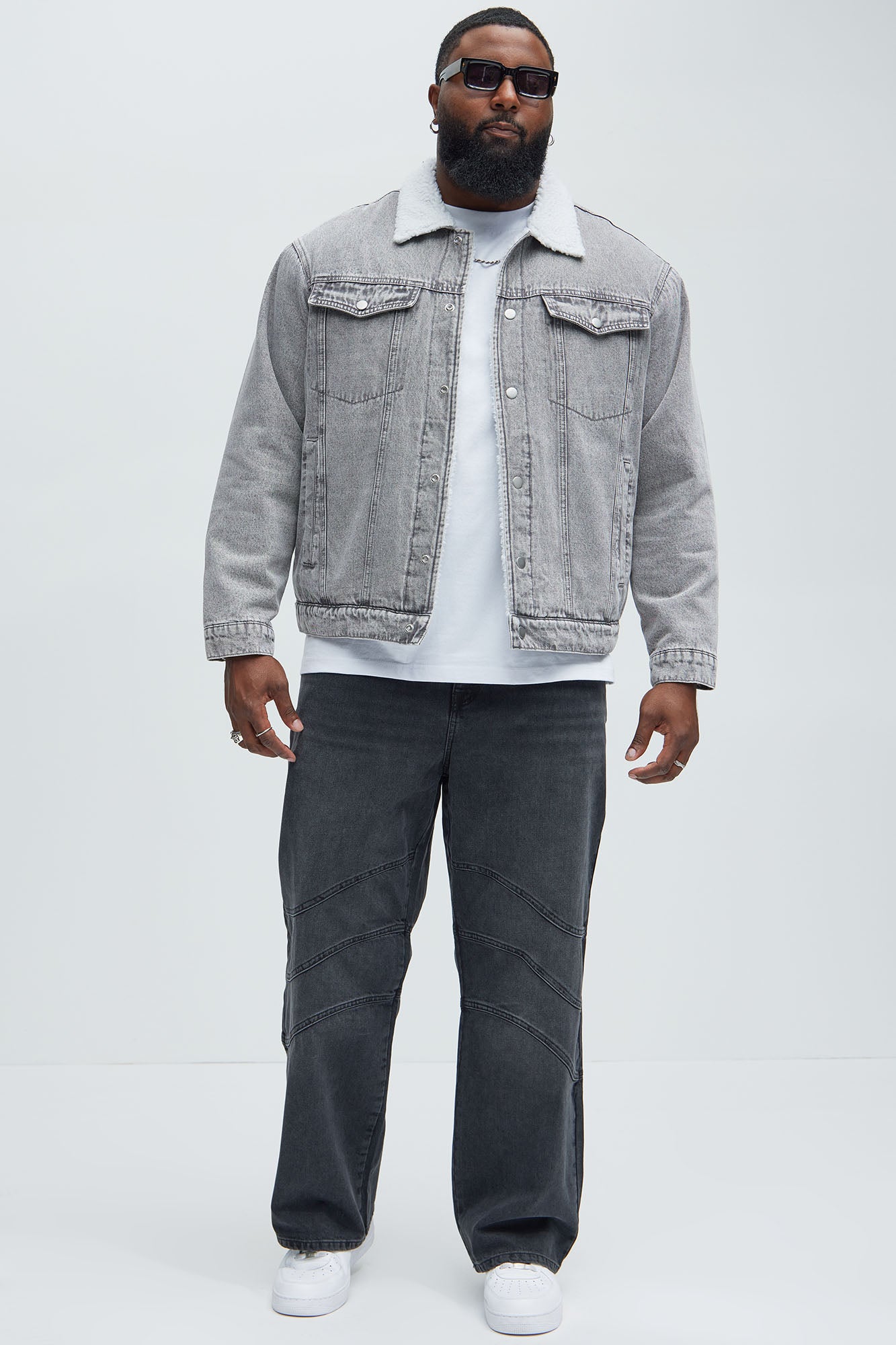 Taj Paneled Straight Jeans - Black Wash - Image 5