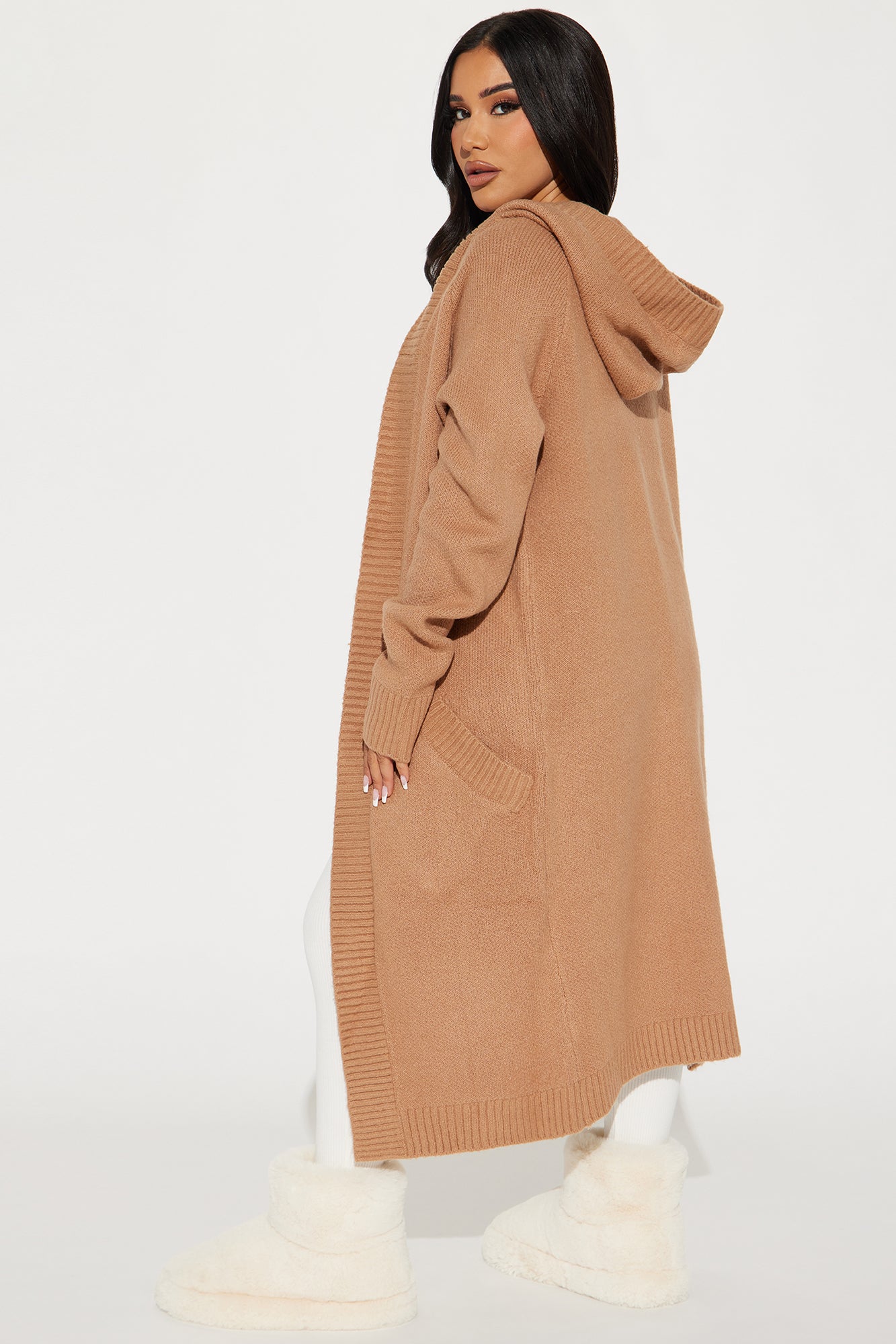 Dangerously Beautiful Solid Cardigan - Taupe - Image 3
