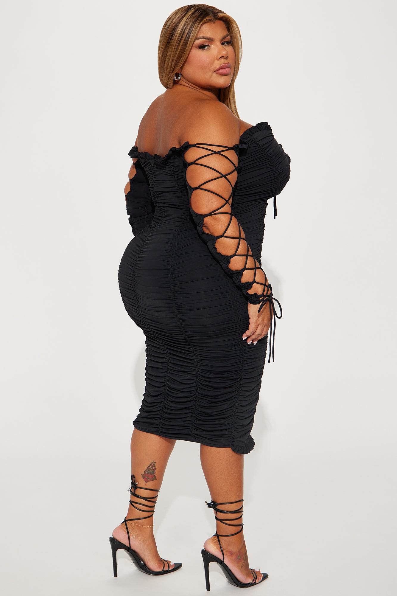 Time to Slay Midi Dress - Black - Image 6