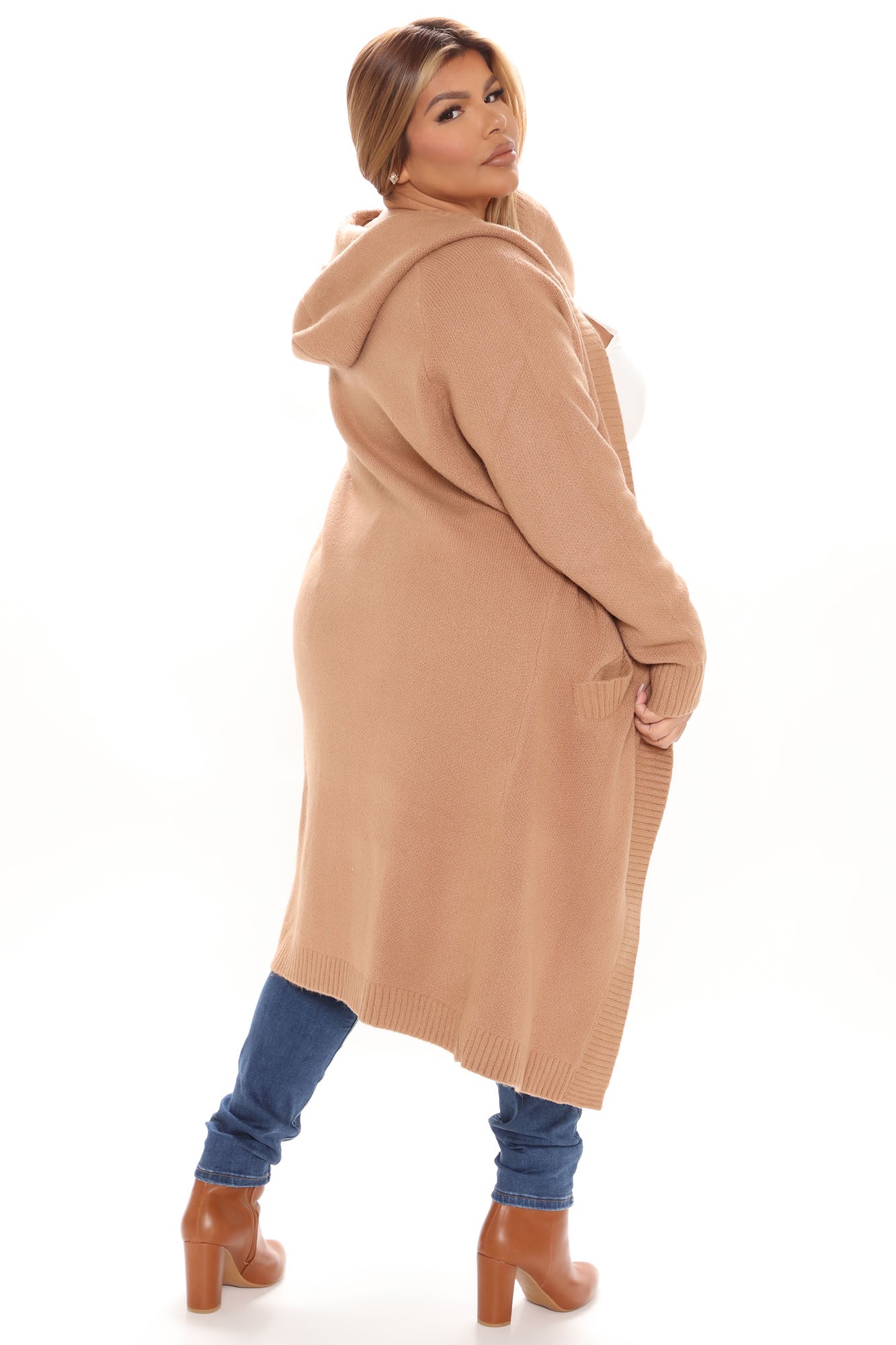 Dangerously Beautiful Solid Cardigan - Taupe - Image 6