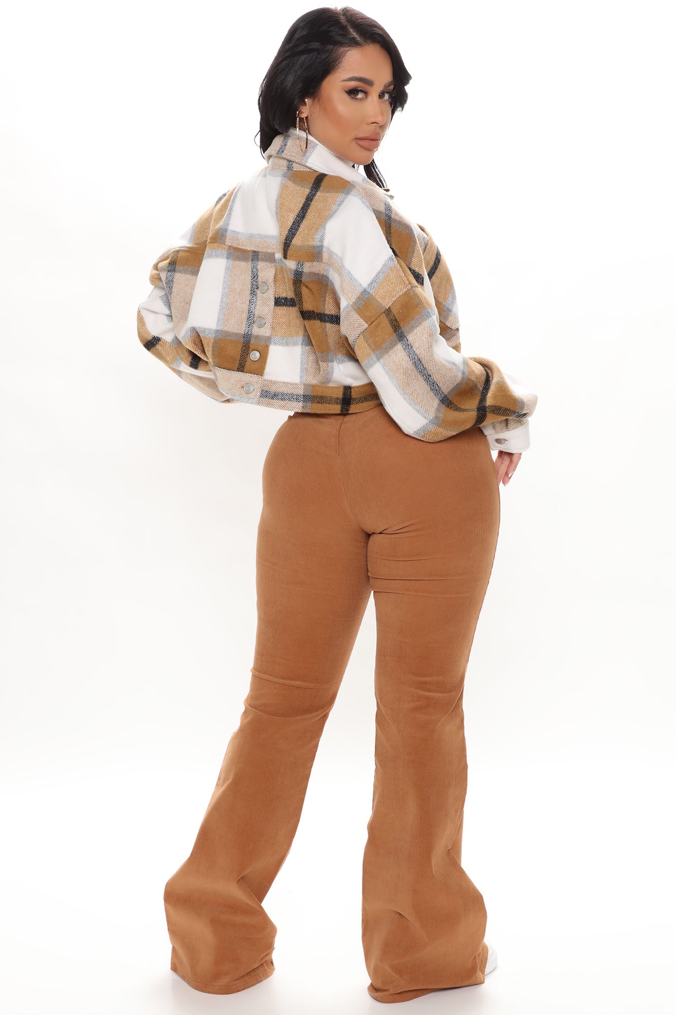 Getting Caught Up Plaid Jacket - Brown/combo - Image 4