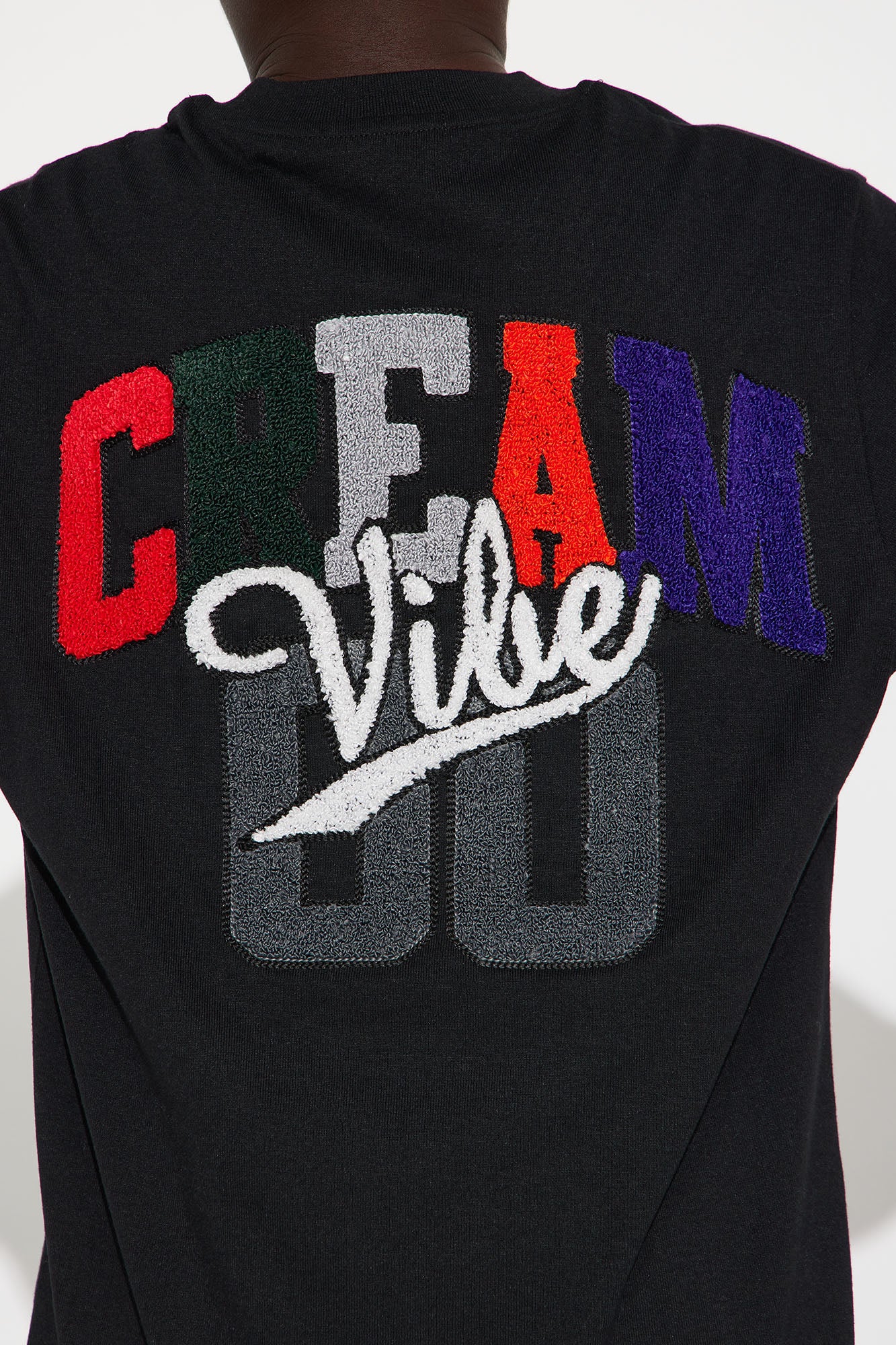 Mini Cream Vibe Print T-Shirt - Black - Image 5