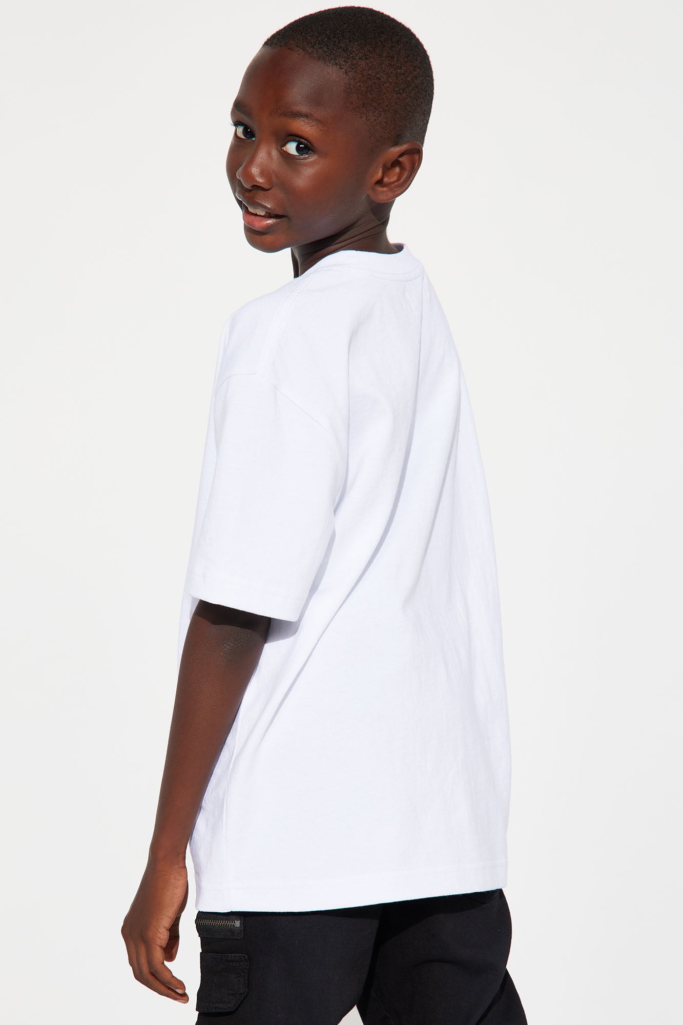 Mini Oversized Heavyweight Short Sleeve Tee - White - Image 3