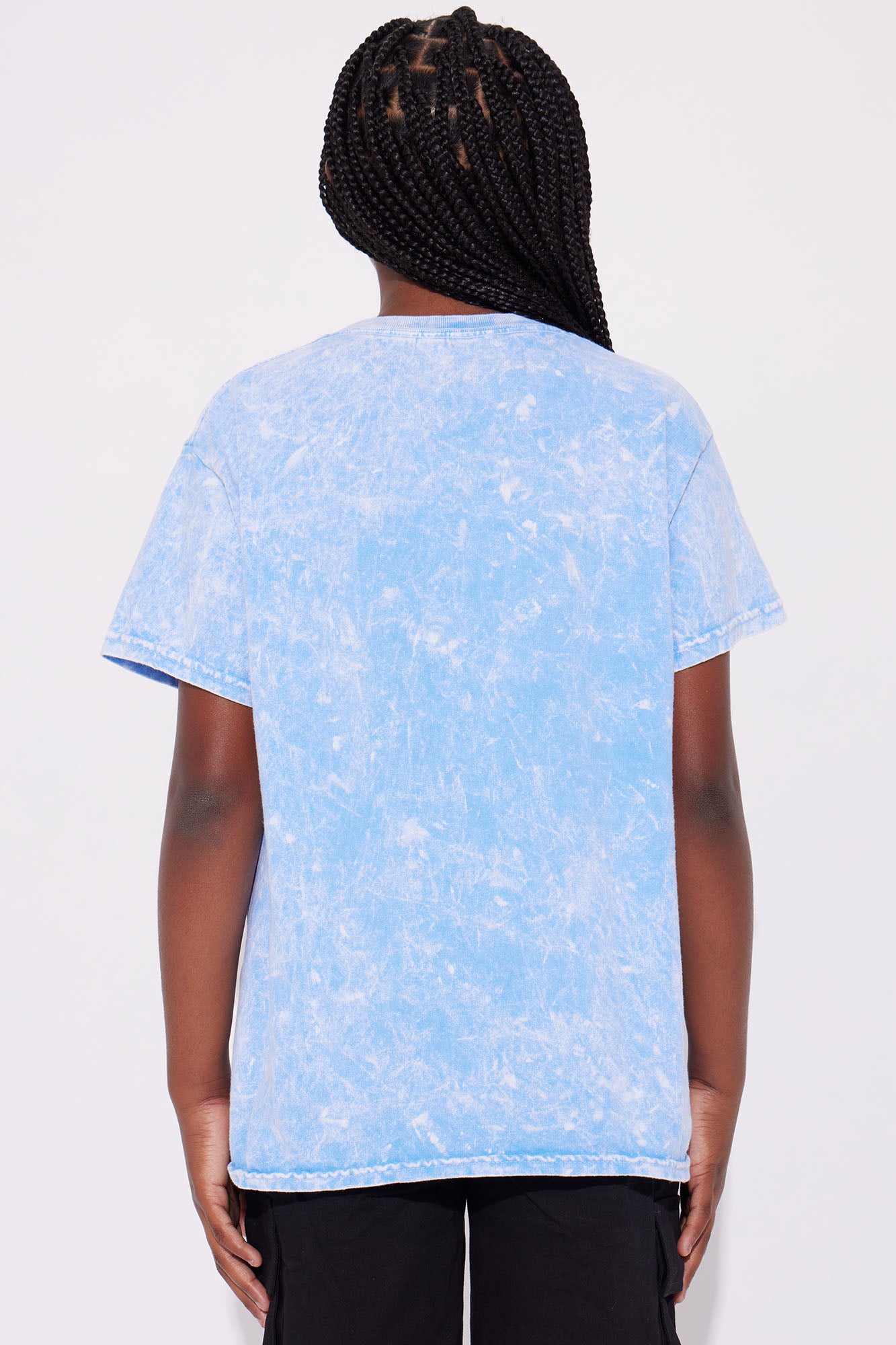 Mini Aaliyah Graphic Washed Tee - Blue - Image 4