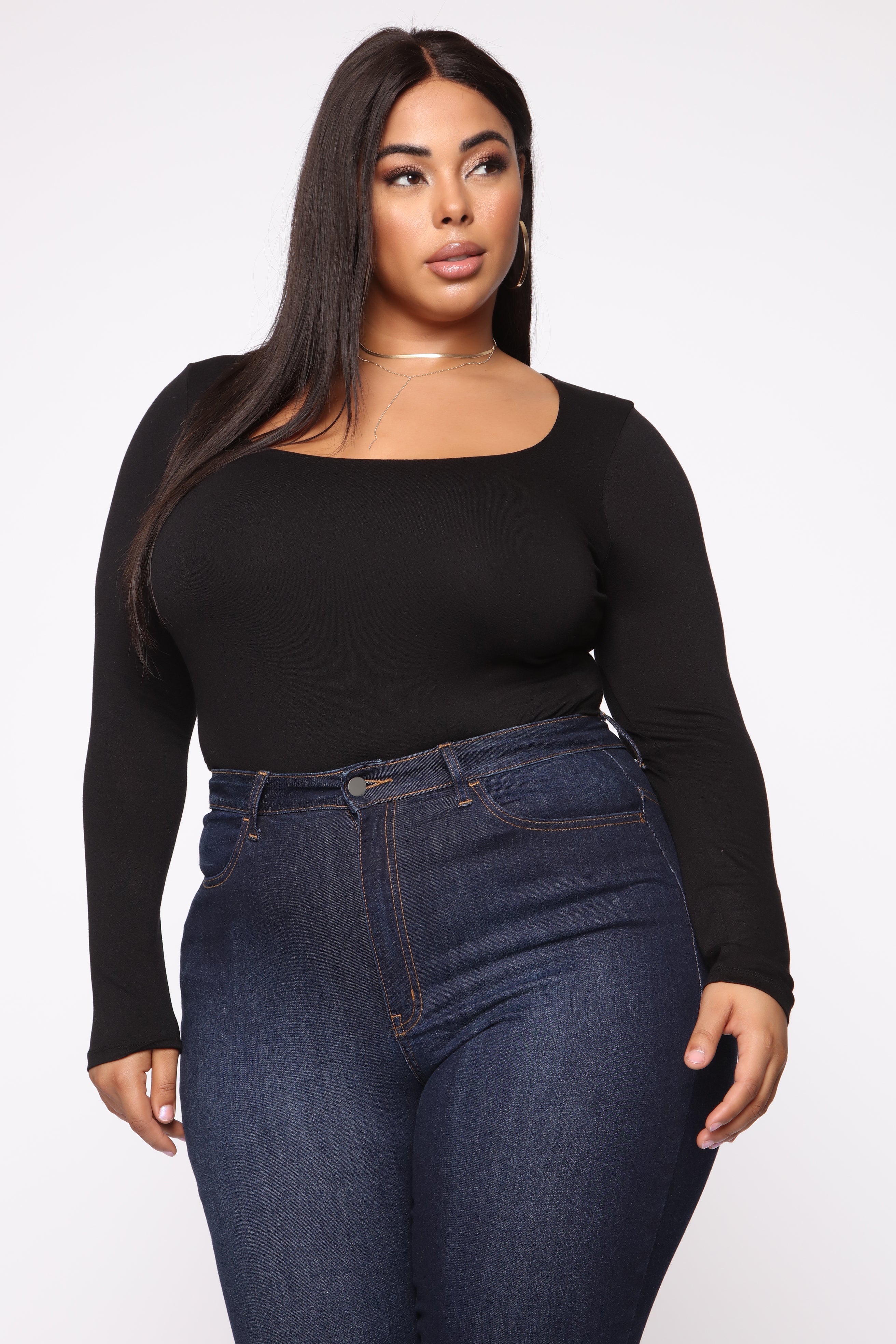 Yasmeen Square Neck Top - Black - Image 6