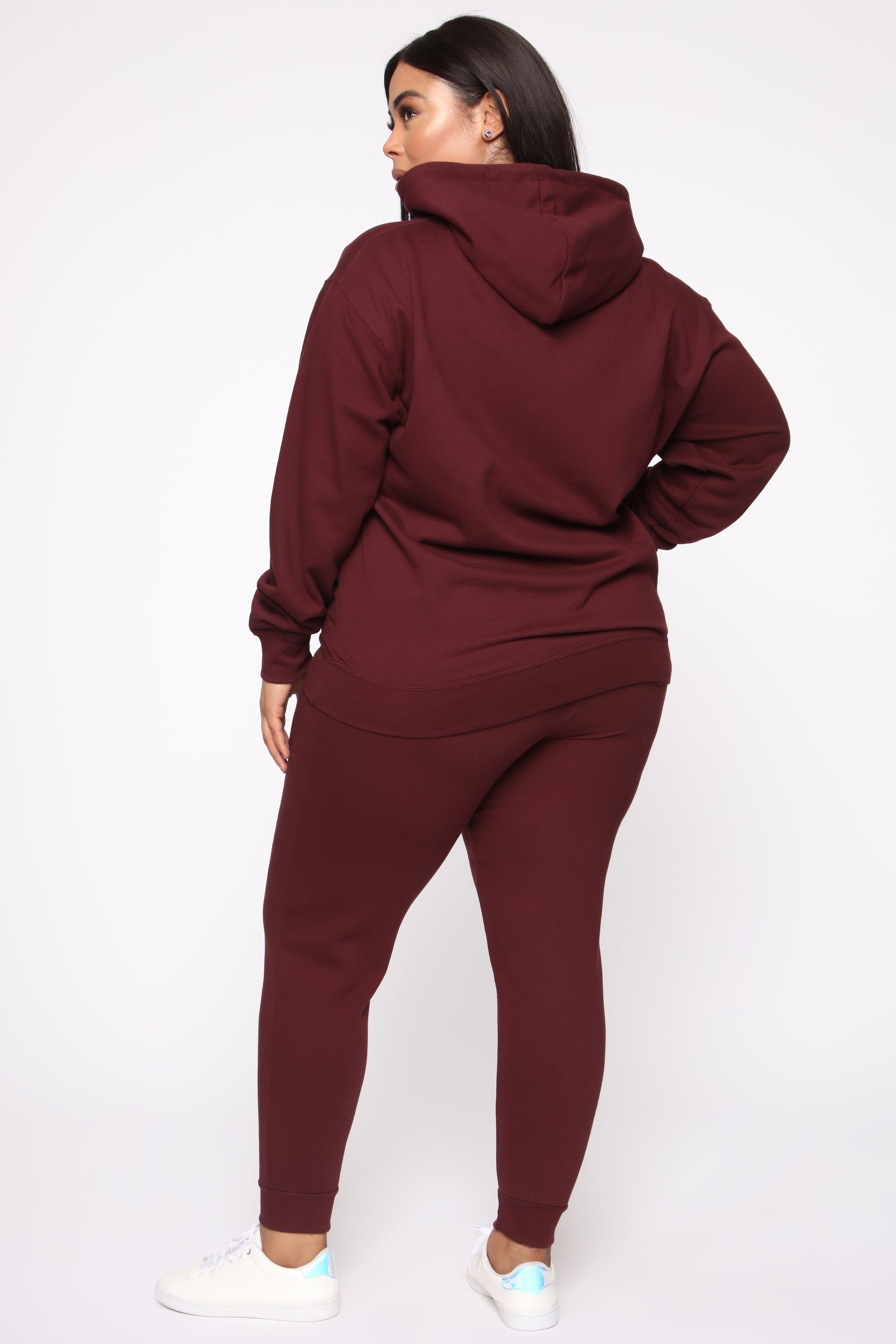 Stole Your Boyfriend's Oversized Jogger - Burgundy - Image 9