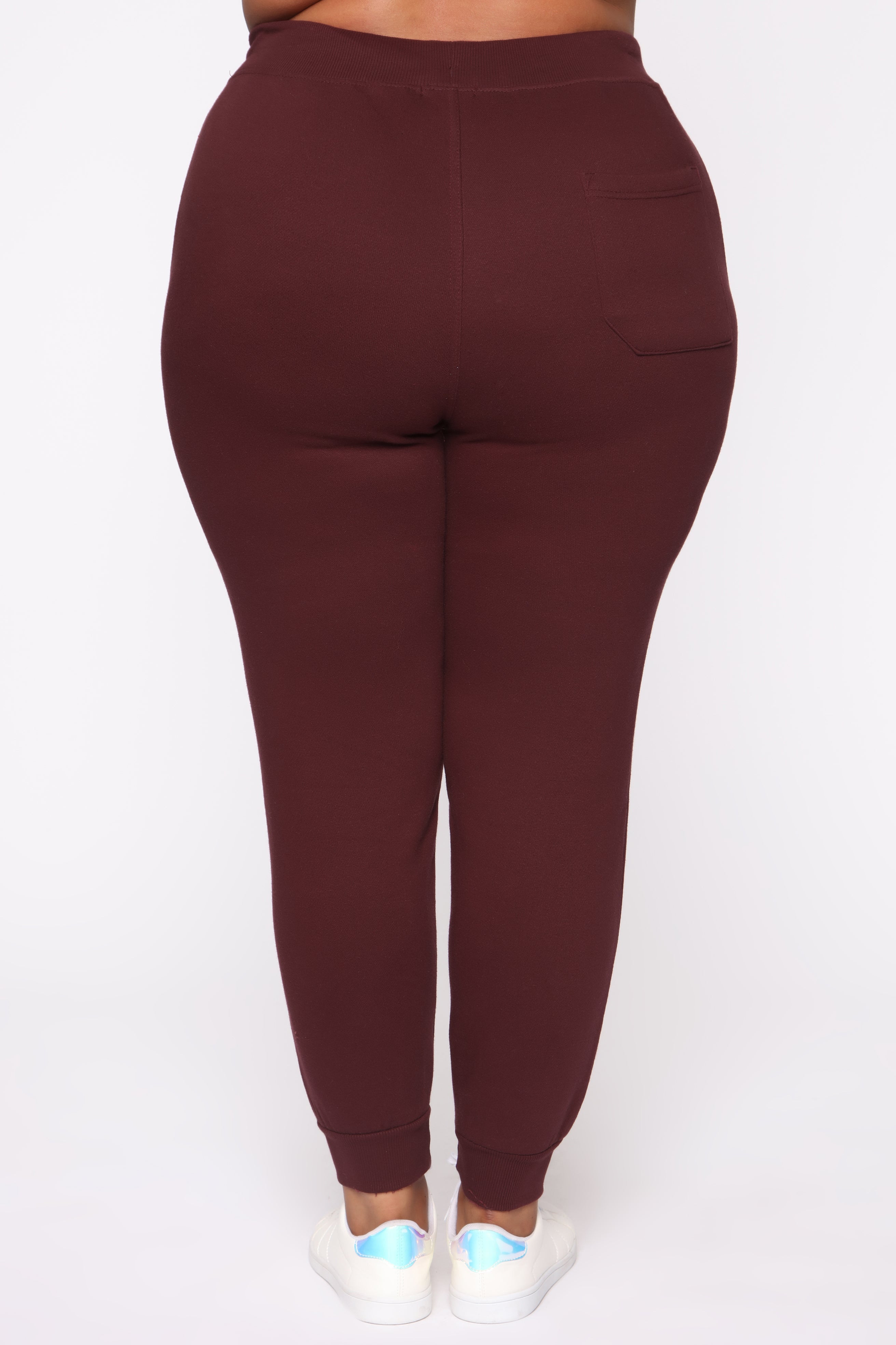 Stole Your Boyfriend's Oversized Jogger - Burgundy - Image 12
