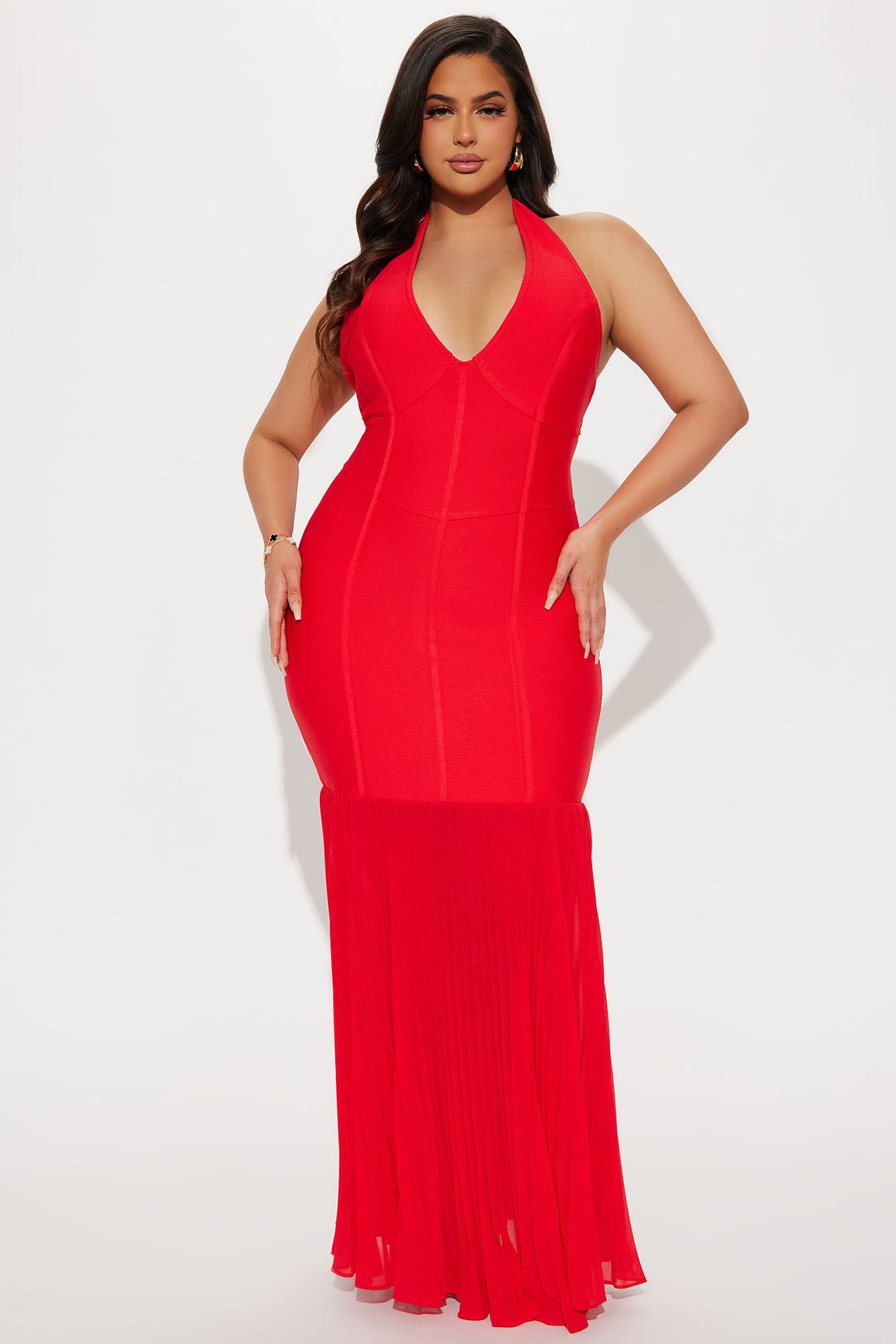 Megan Bandage Maxi Dress - Red - Image 4