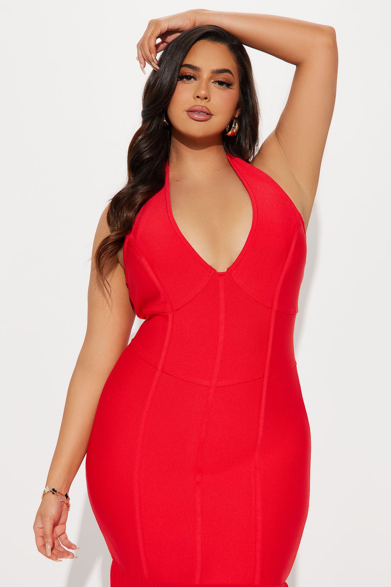 Megan Bandage Maxi Dress - Red - Image 5