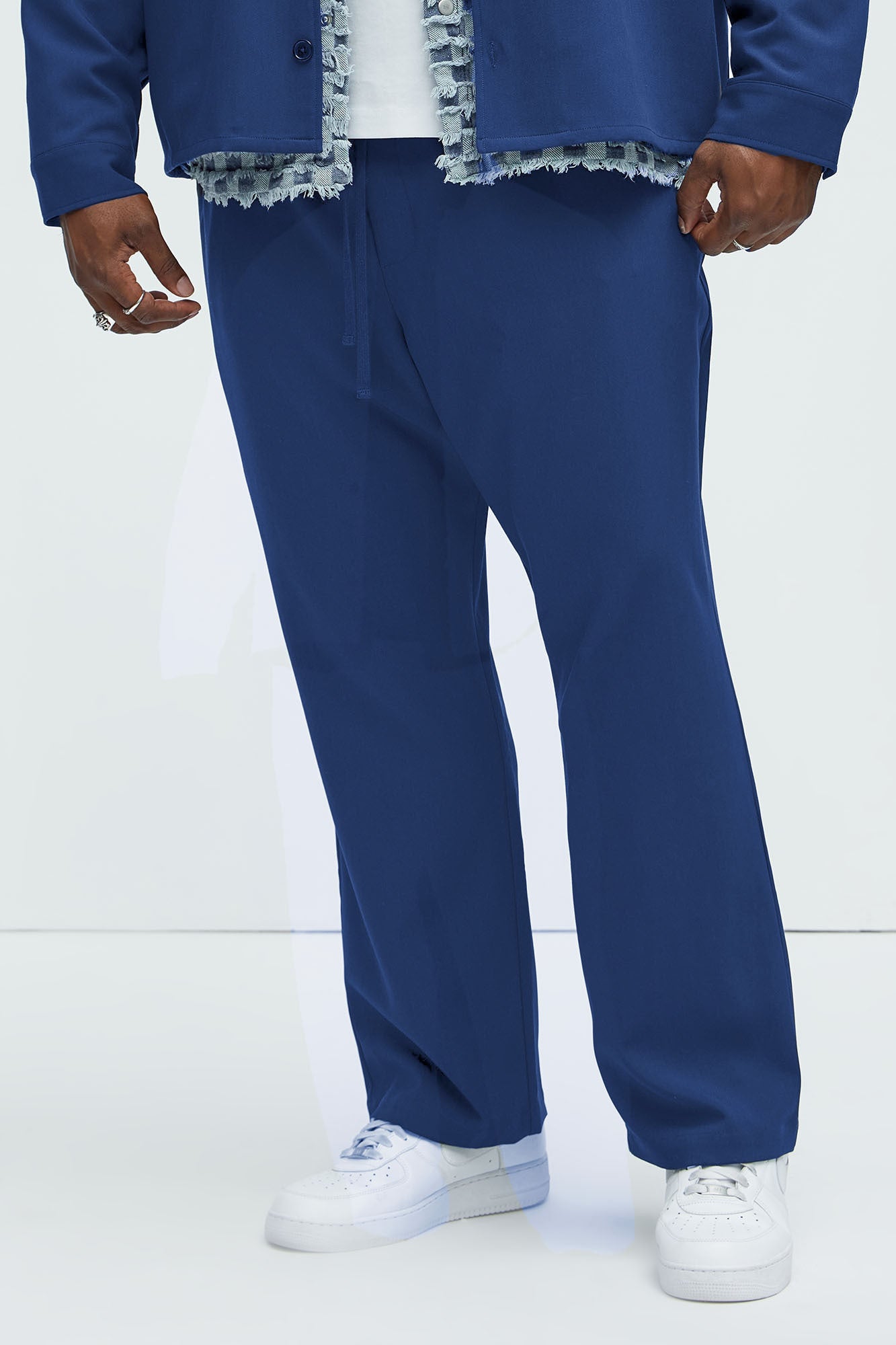 Ronan Straight Trousers - Navy - Image 6