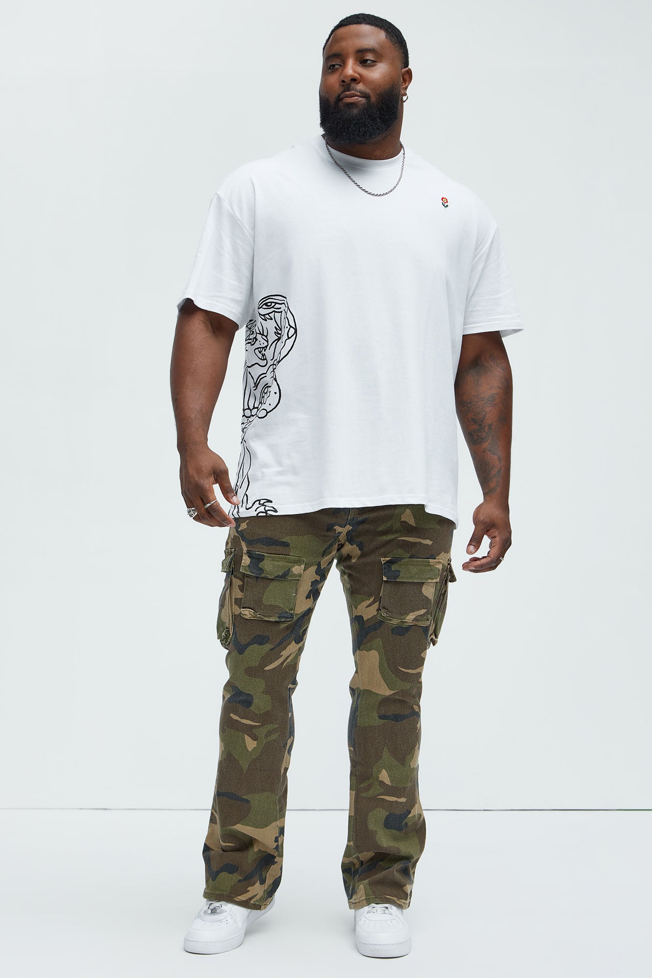 Trapper Cargo Stacked Slim Flared Pants - Khaki/combo - Image 6