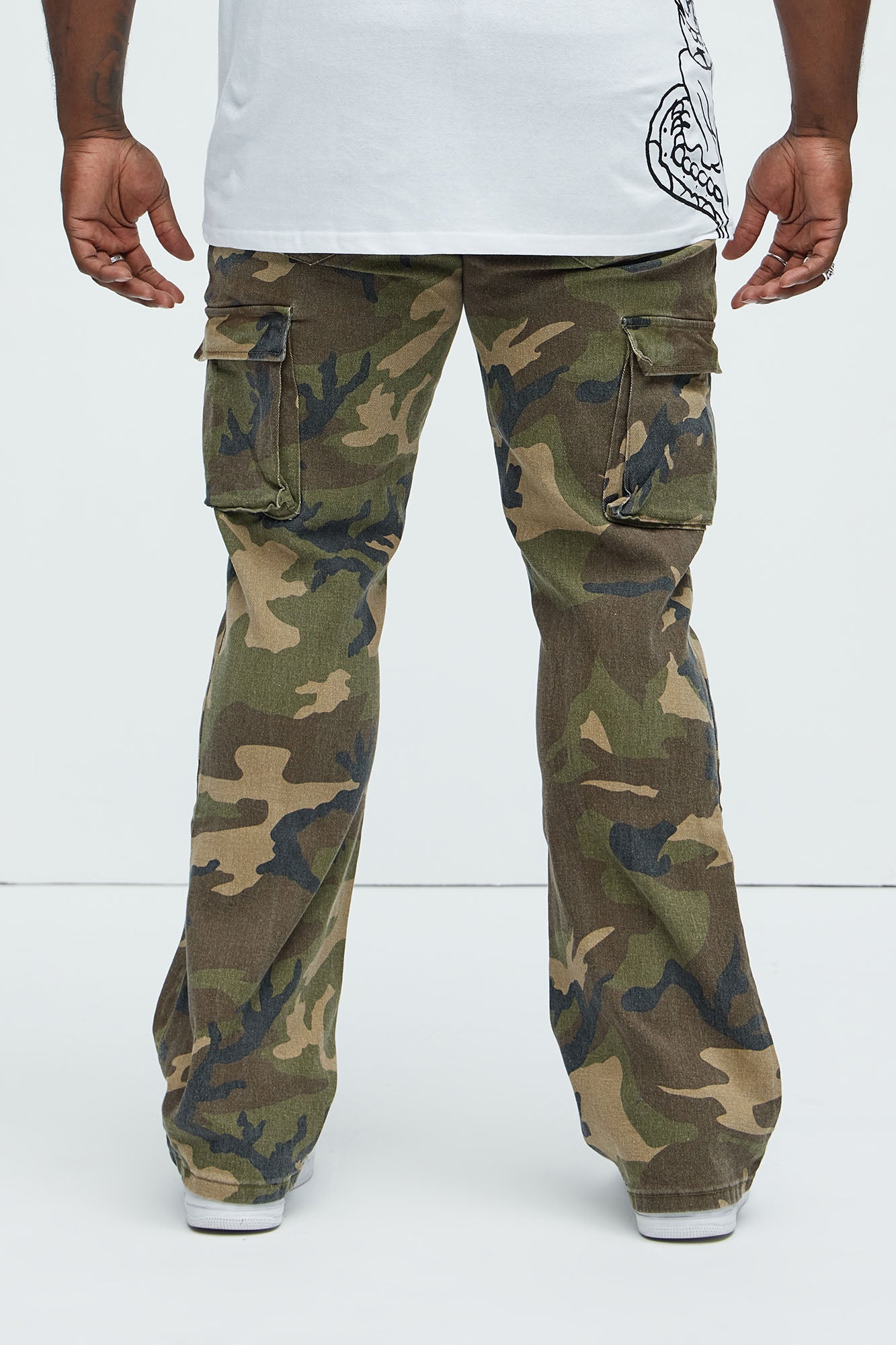 Trapper Cargo Stacked Slim Flared Pants - Khaki/combo - Image 7