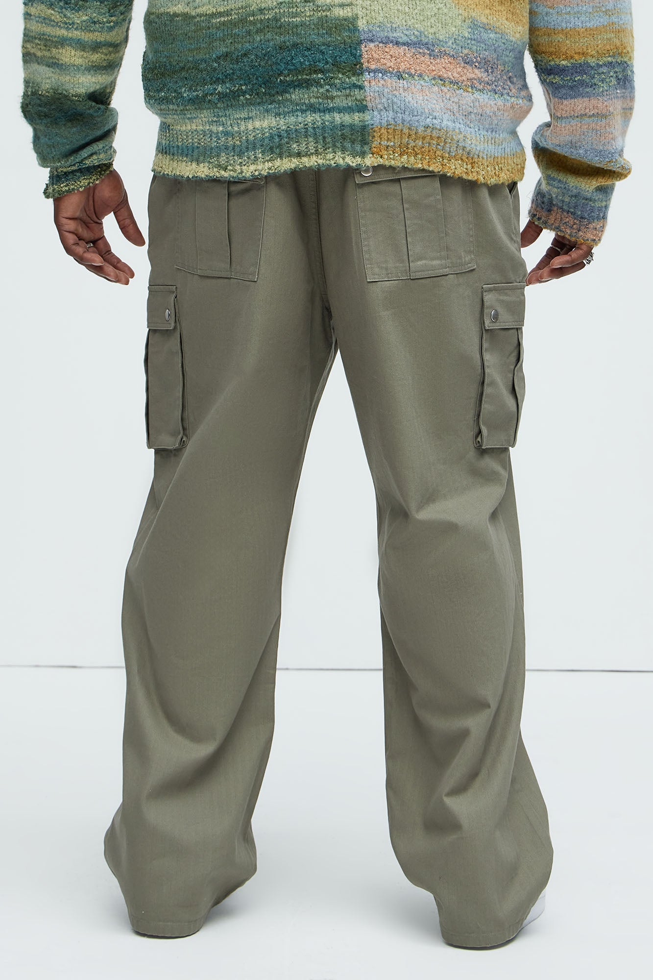 Berry Straight Cargo Pants - Olive - Image 8
