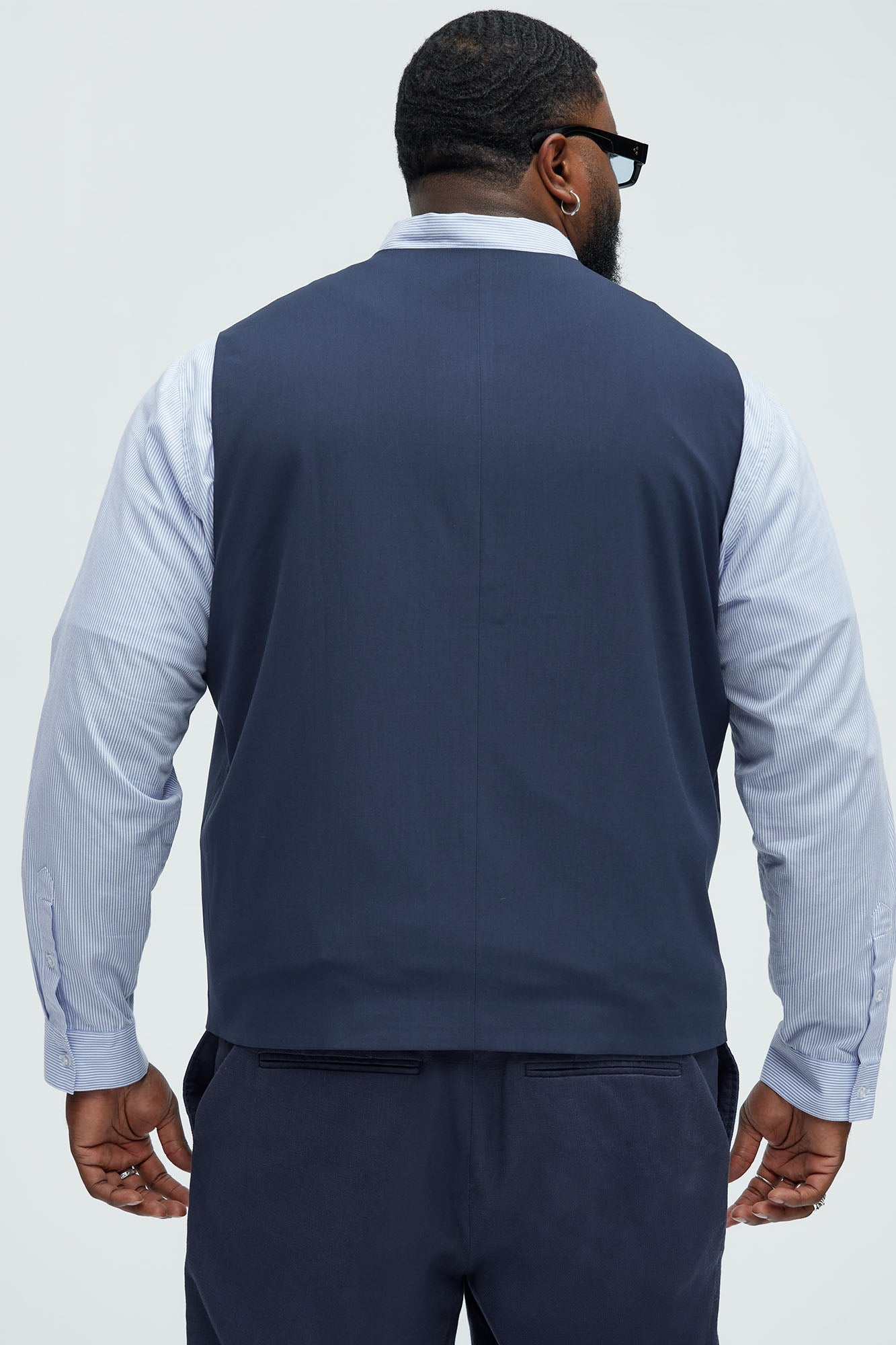 Modern Stretch Waistcoat - Navy - Image 7