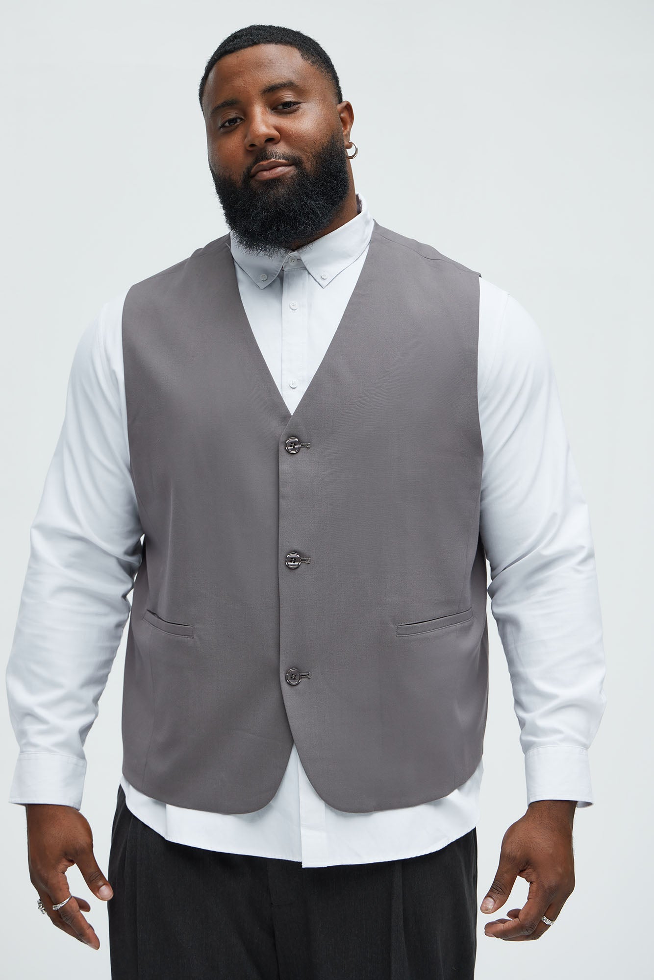 Modern Stretch Waistcoat - Grey - Image 5