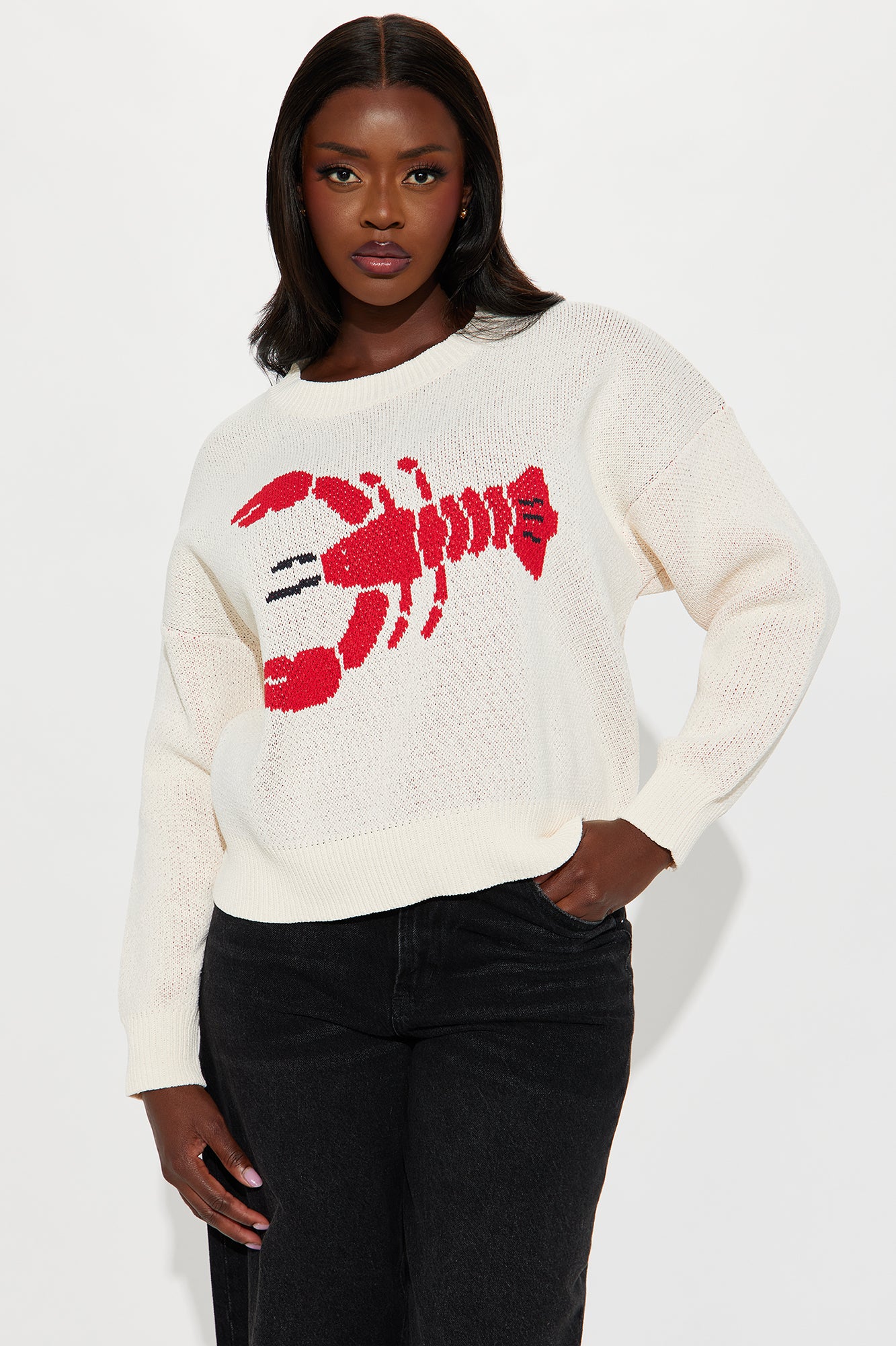 Nantucket Nights Lobster Sweater - Cream/combo - Image 3