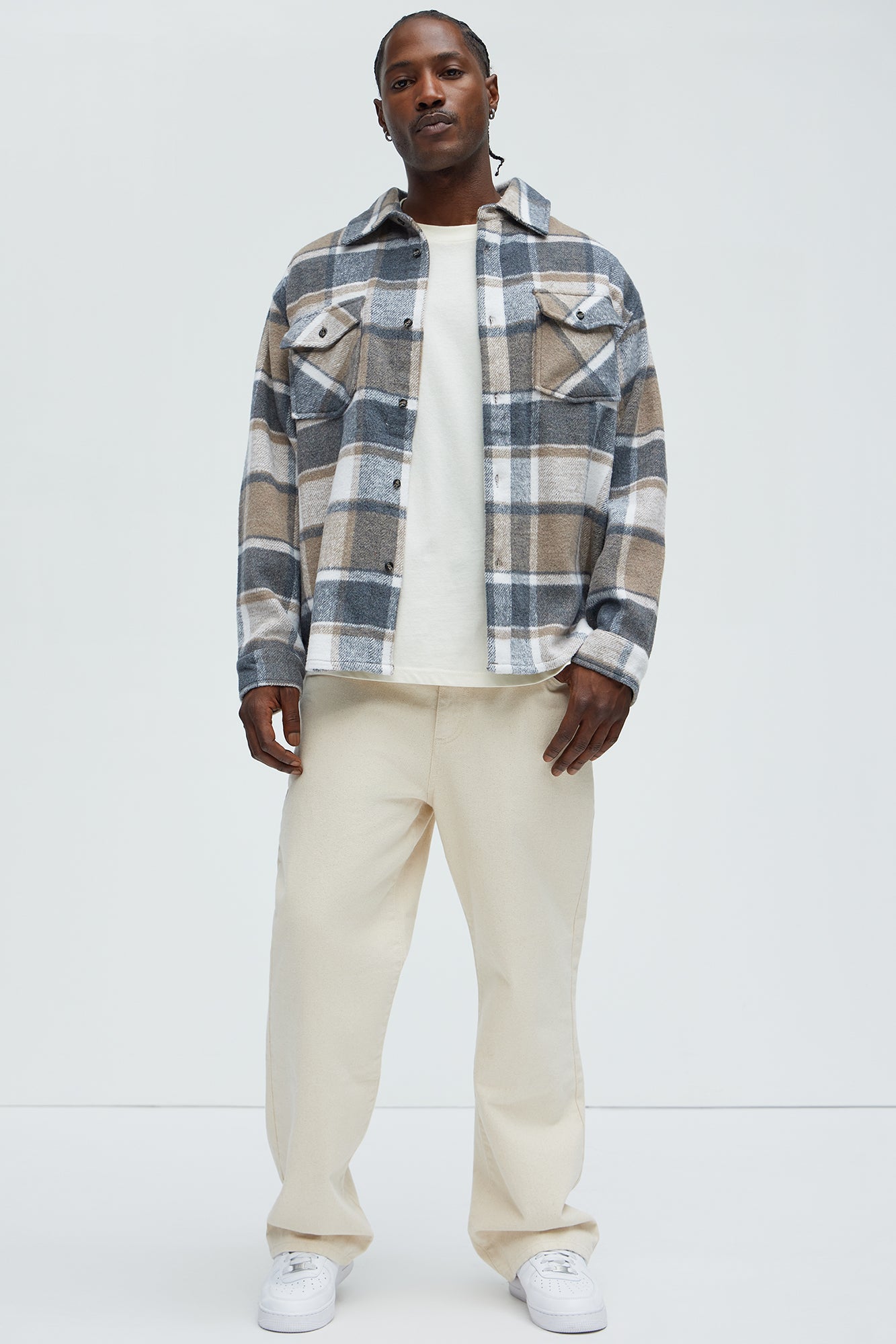 Wanted Plaid Shacket - Tan/Multi - Image 3