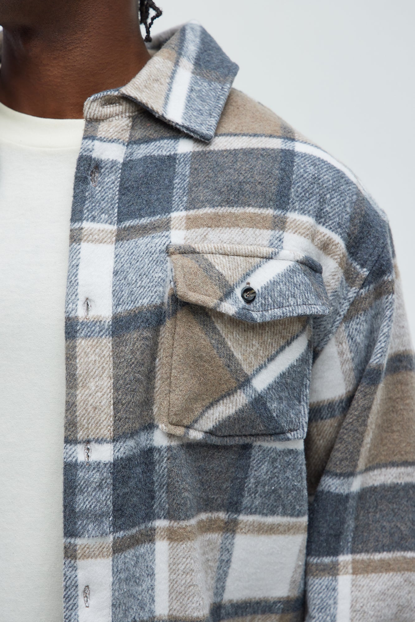 Wanted Plaid Shacket - Tan/Multi - Image 4