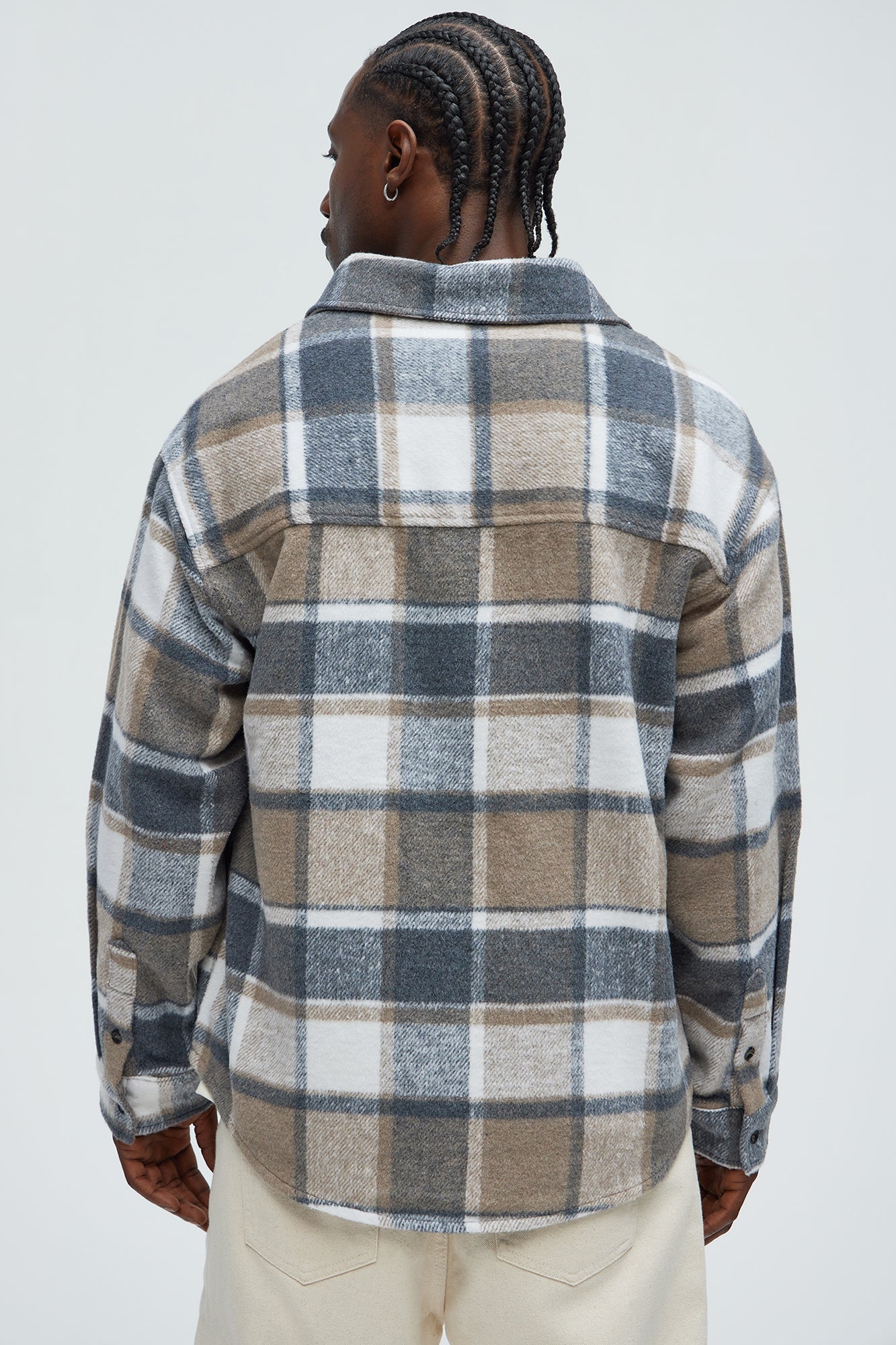 Wanted Plaid Shacket - Tan/Multi - Image 5