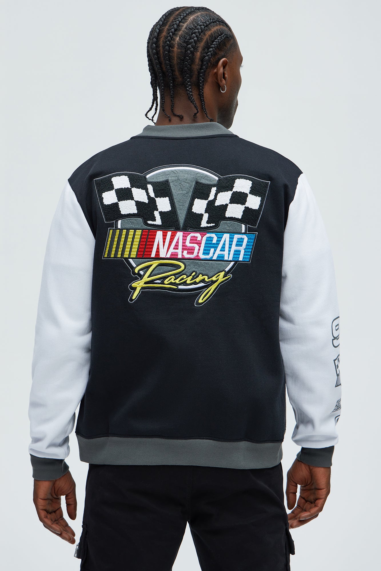 Nascar Racing Varsity Jacket - Black/White - Image 5