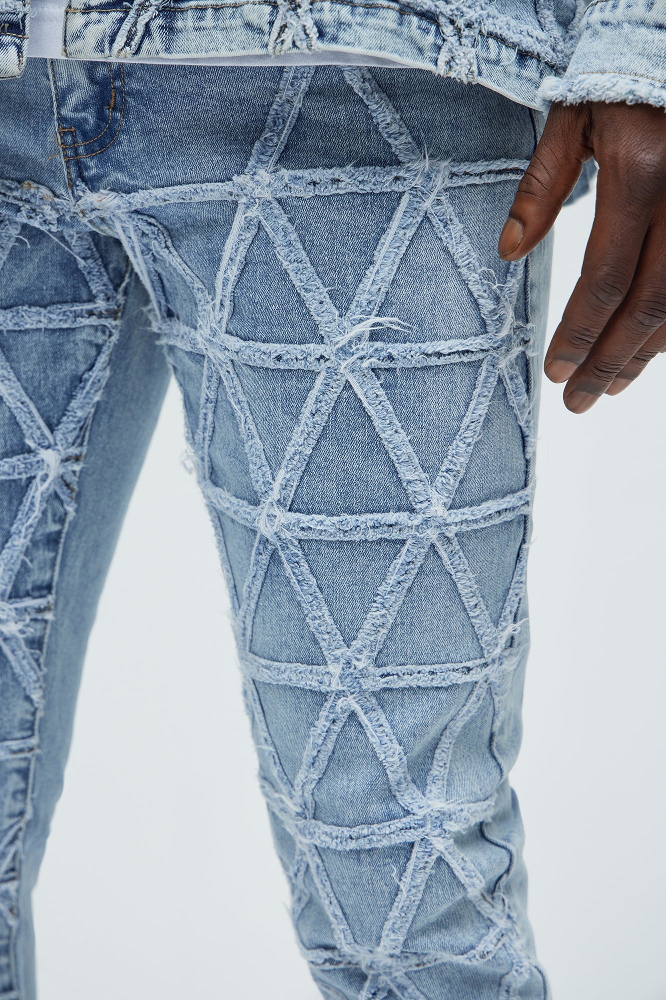 Interstellar Stacked Slim Flare Jeans - Light Blue Wash - Image 3