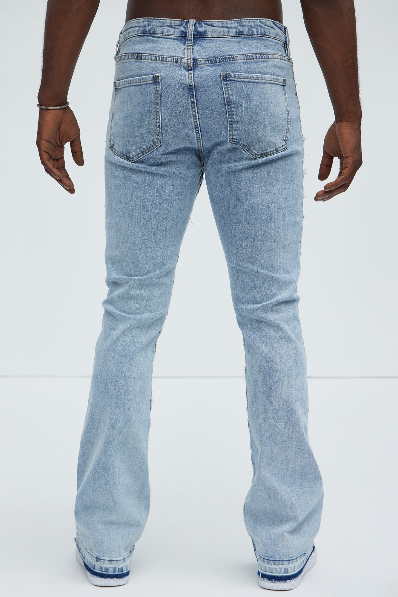 Interstellar Stacked Slim Flare Jeans - Light Blue Wash - Image 5