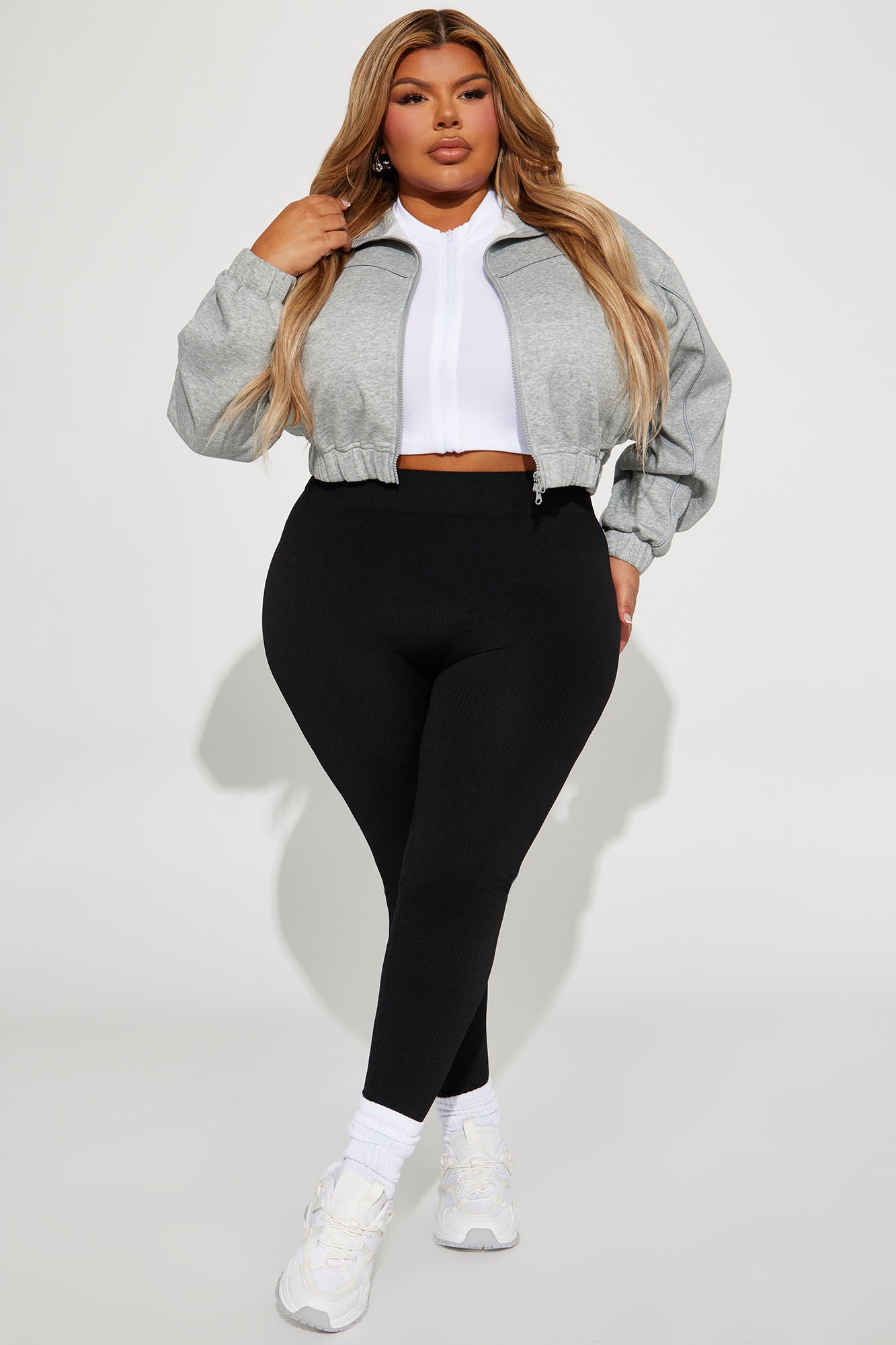 Reyna Ribbed Seamless Legging - Black - Image 4