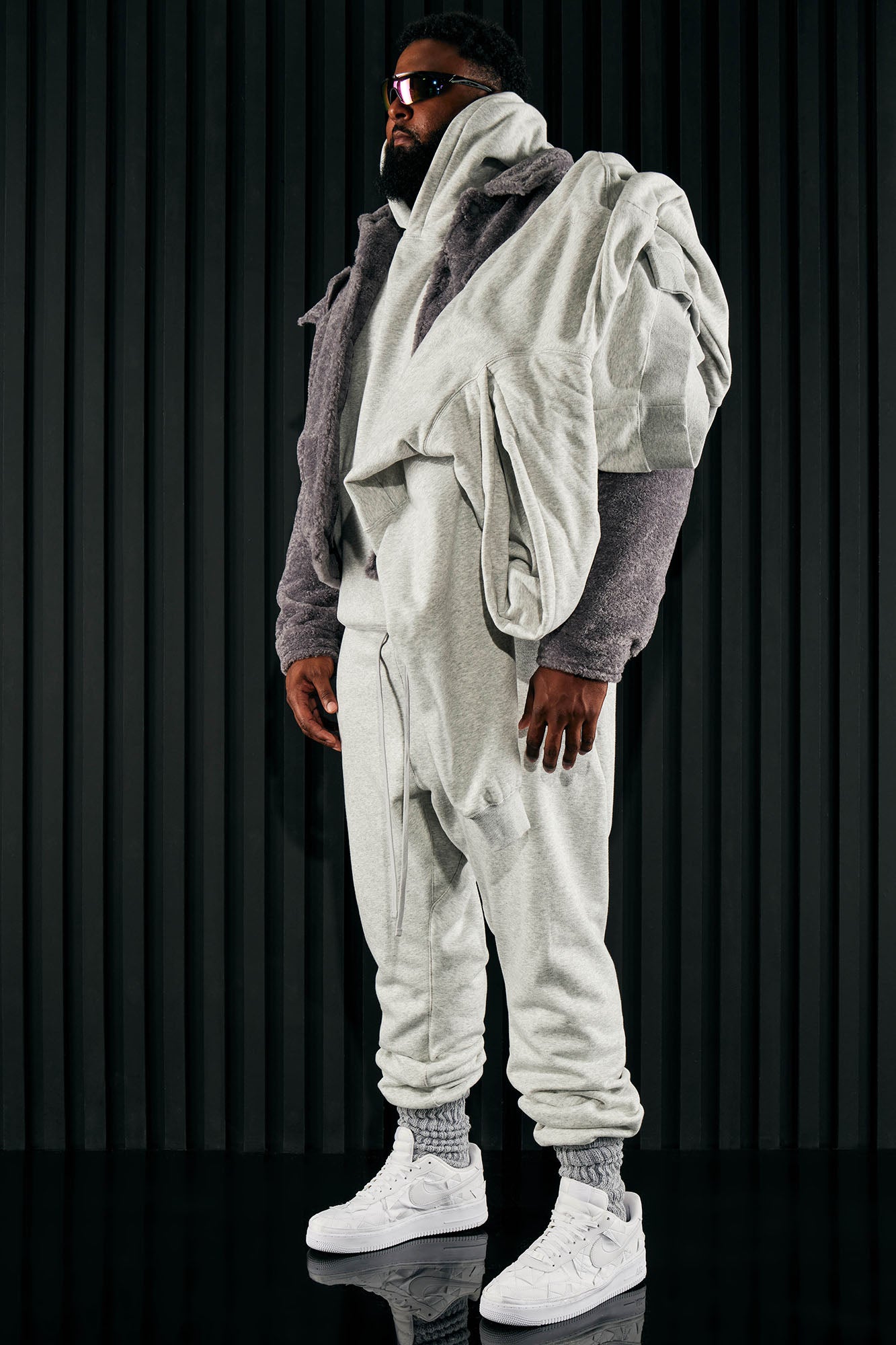Tyson Heavyweight Sweat Jogger - Heather Grey - Image 11