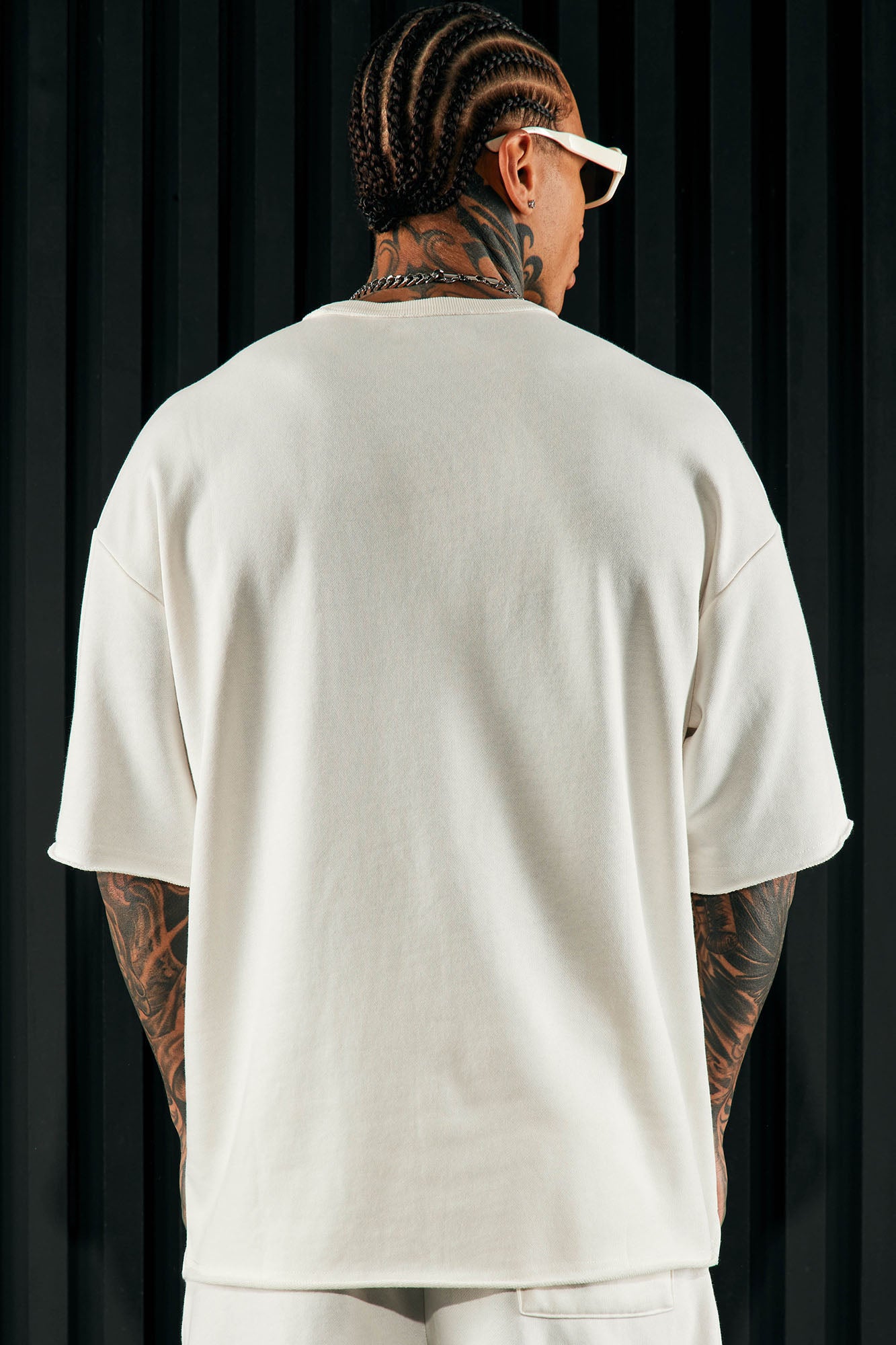 I Like How It Looks Oversized Terry Short Sleeve Tee - White - Image 4