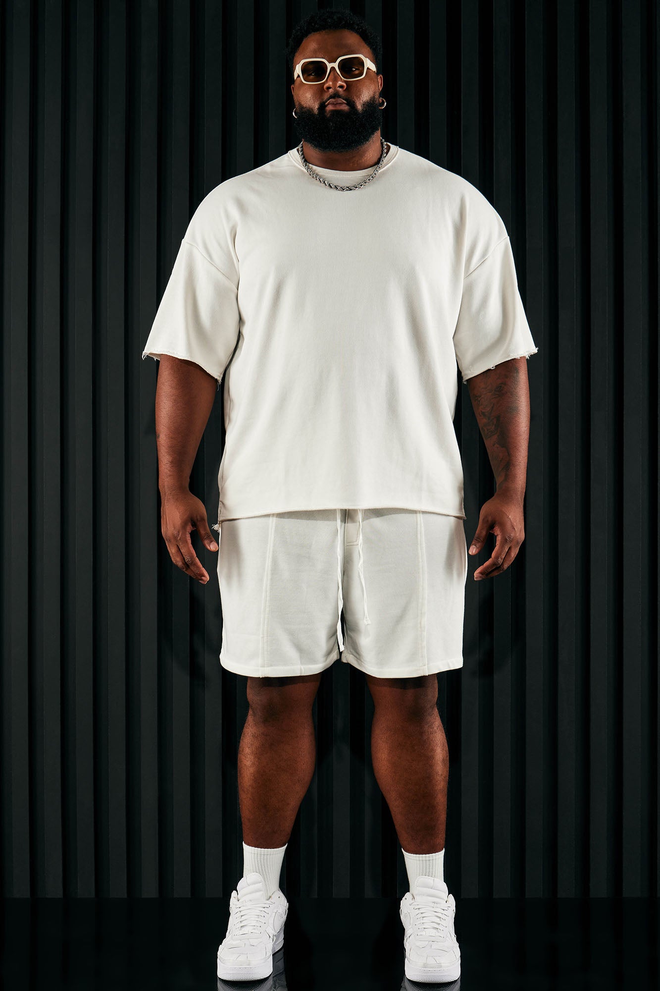 I Like How It Looks Oversized Terry Short Sleeve Tee - White - Image 9
