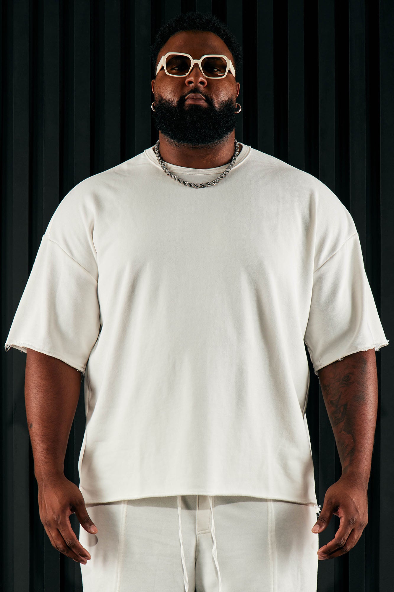 I Like How It Looks Oversized Terry Short Sleeve Tee - White - Image 8