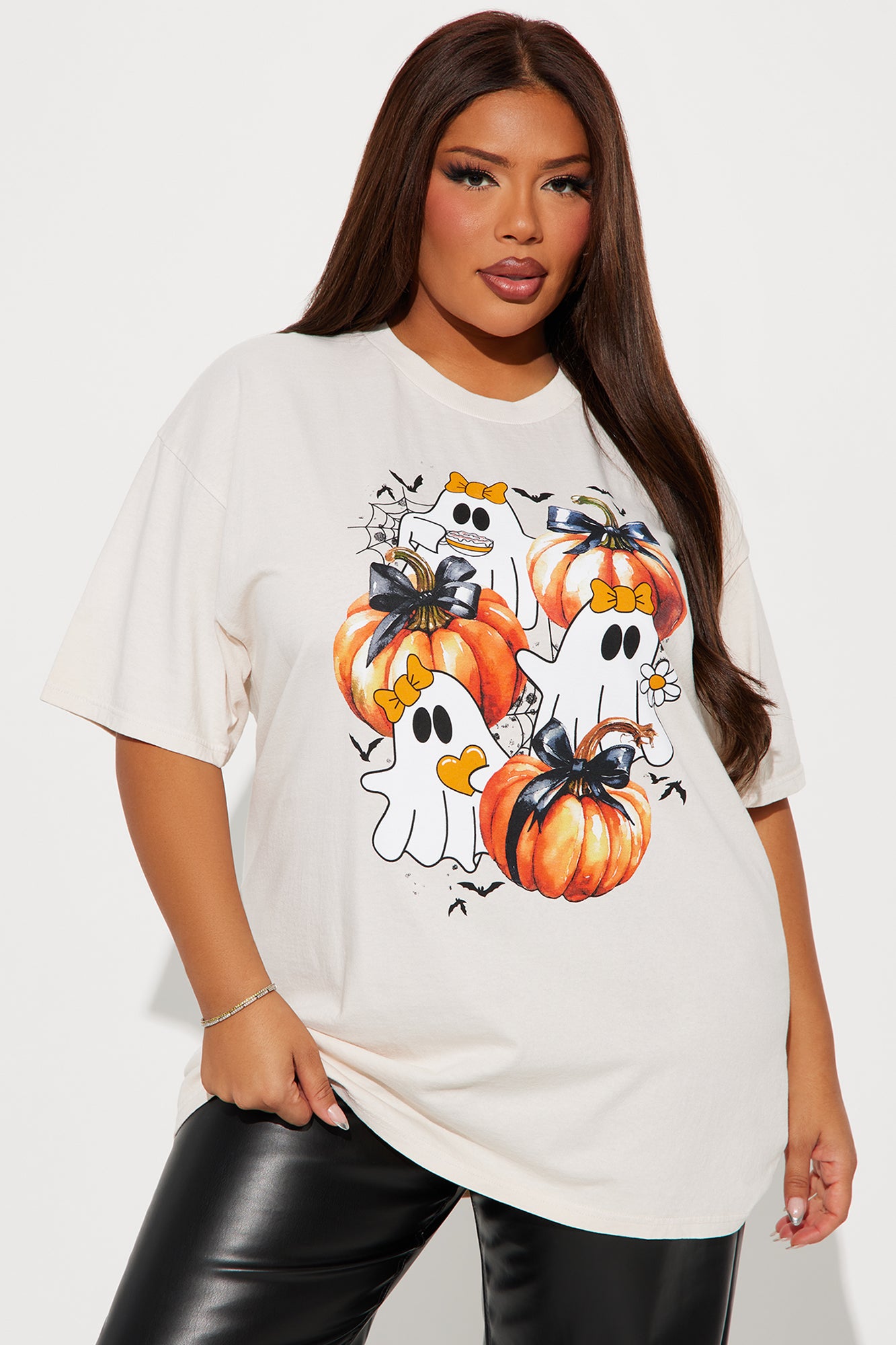 Spooky Pumpkin Patch T-Shirt - Cream/combo - Image 4