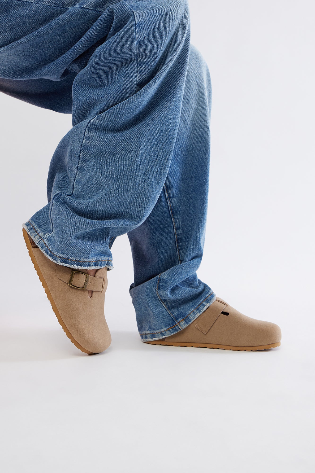 Fletcher Buckle Slides - Taupe - Image 4