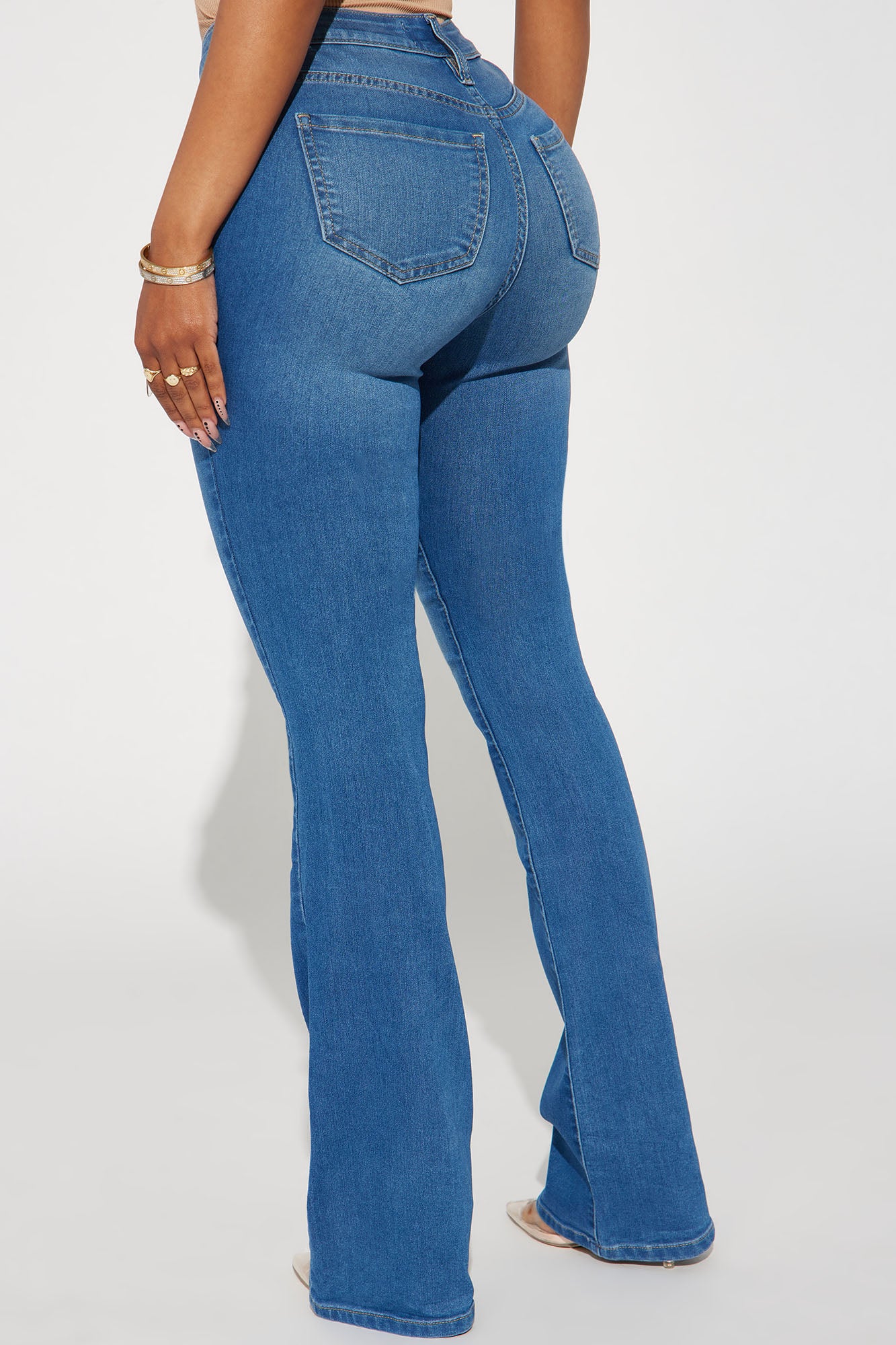 Flex Game Soft Stretch Bootcut Jeans - Medium Wash - Image 3